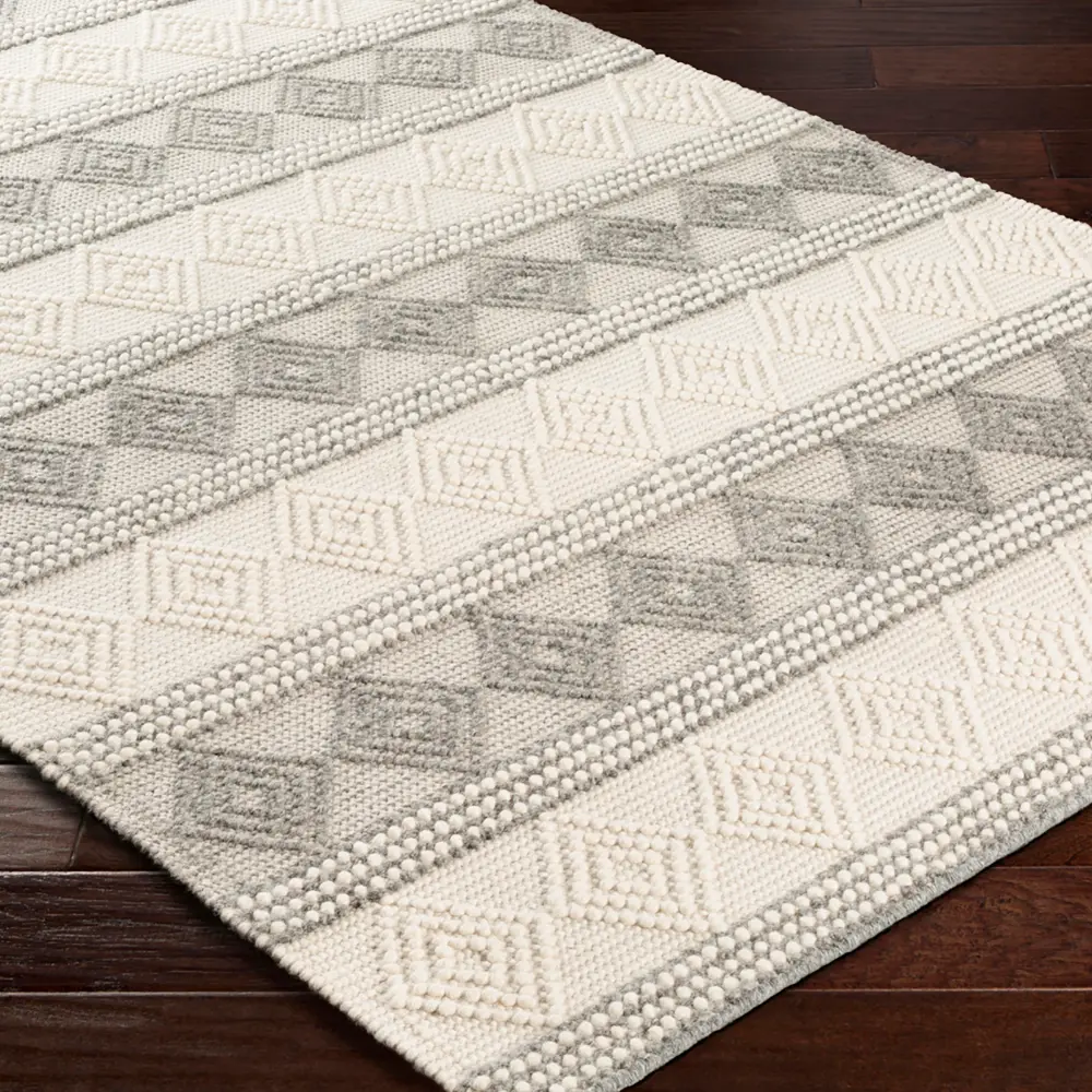 Tarini Hand-Woven Cottage Wool Charcoal Rug - Image 3