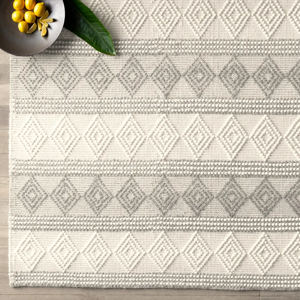 Tarini Hand-Woven Cottage Wool Charcoal Rug - Image 8