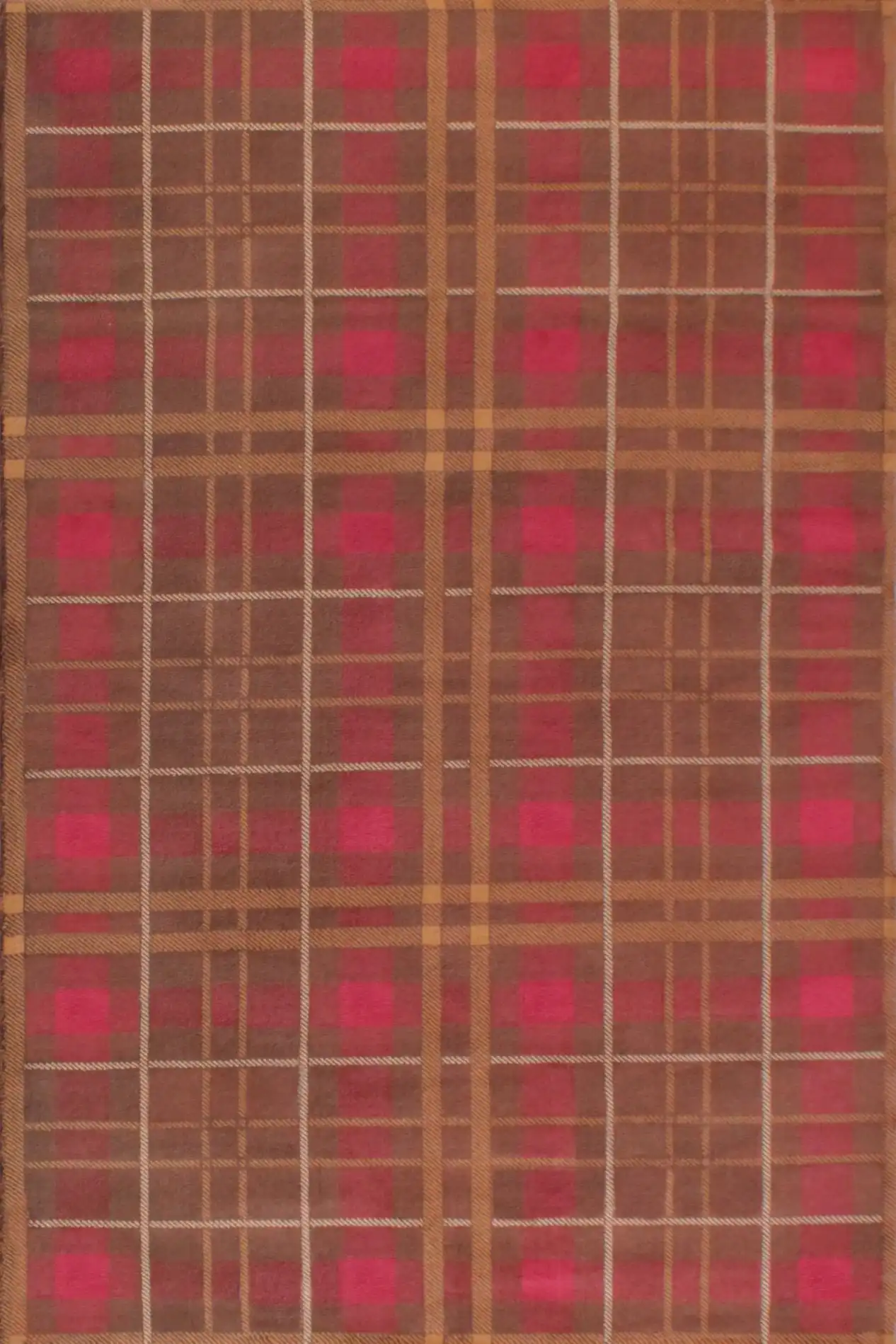 Tartan Brown Rug - Image 2