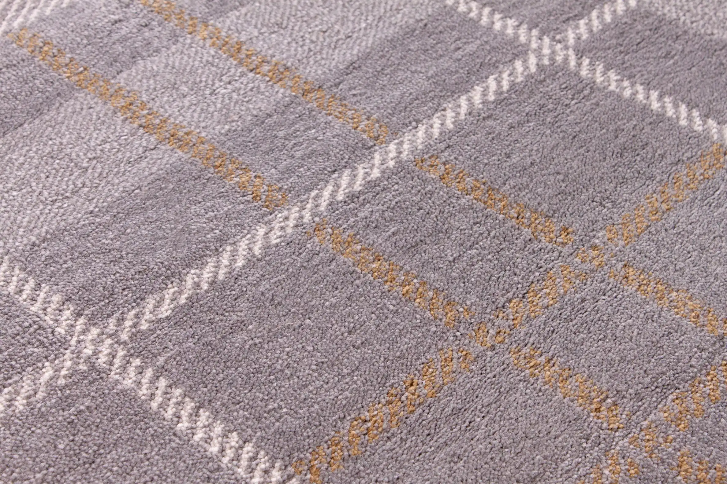 Tartan Grey Ochre Rug - Image 3