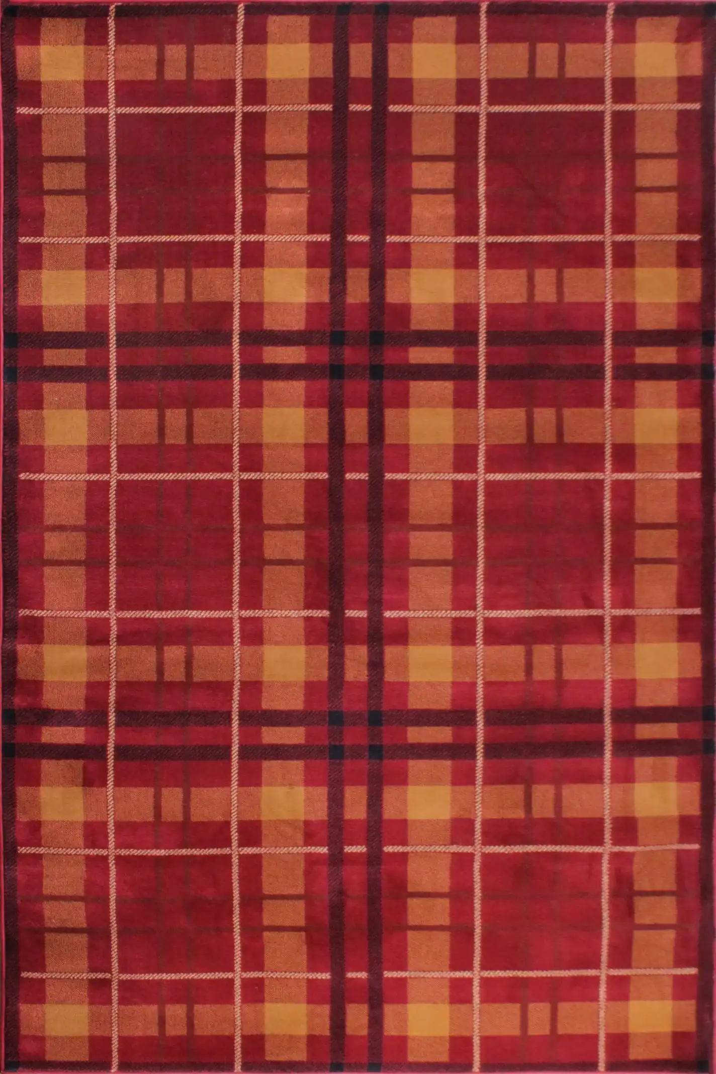 Tartan Red Rug - Image 2