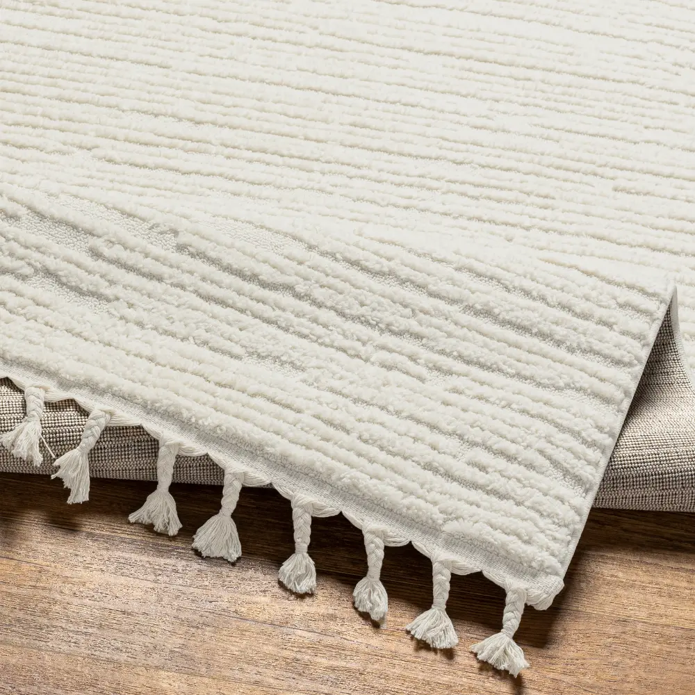 Tatum Scandi Global High Pile Ivory Rug - Image 7