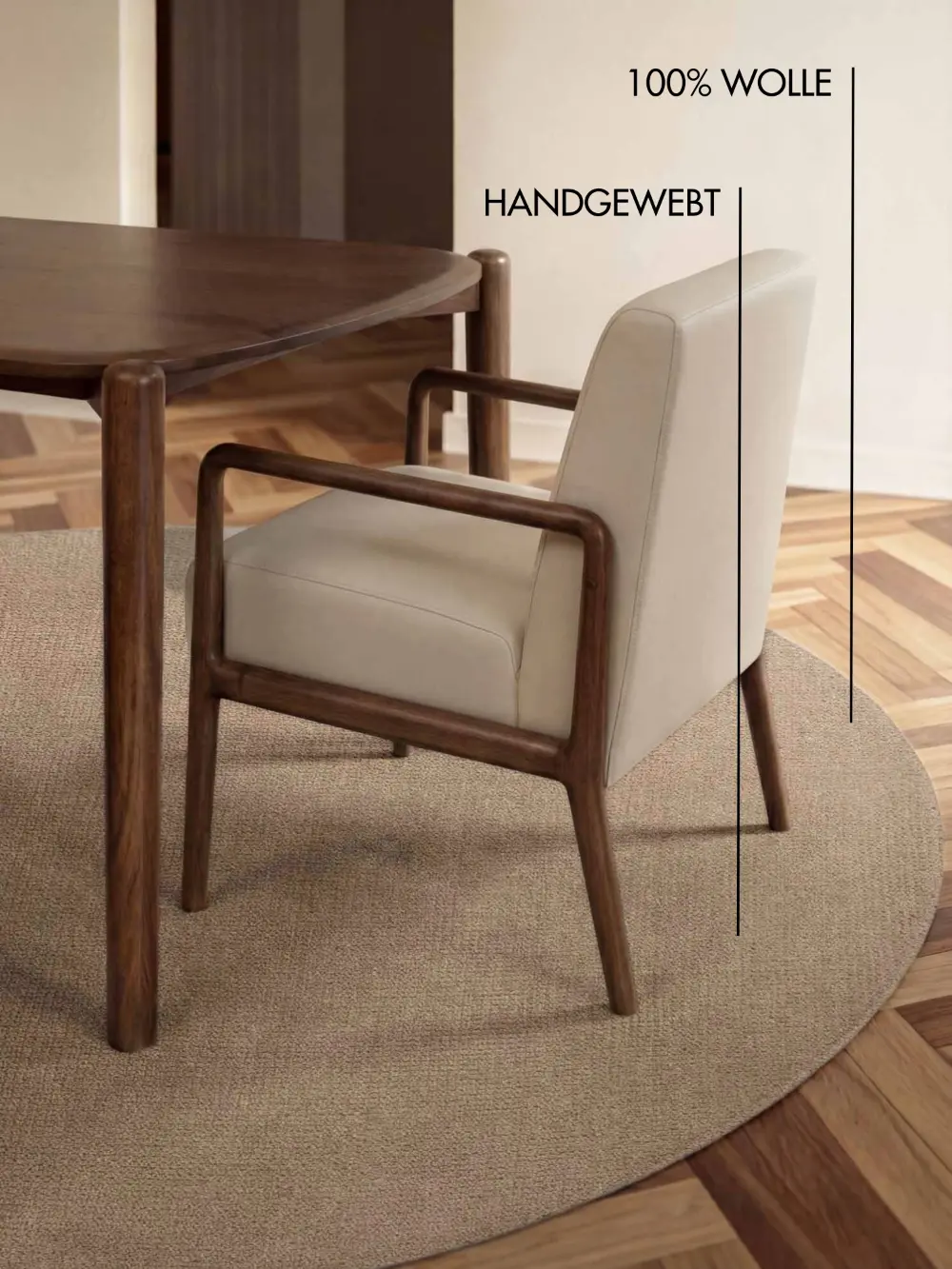 Ted Baker Greenwich Wool Rug Beige 106362 - Image 3