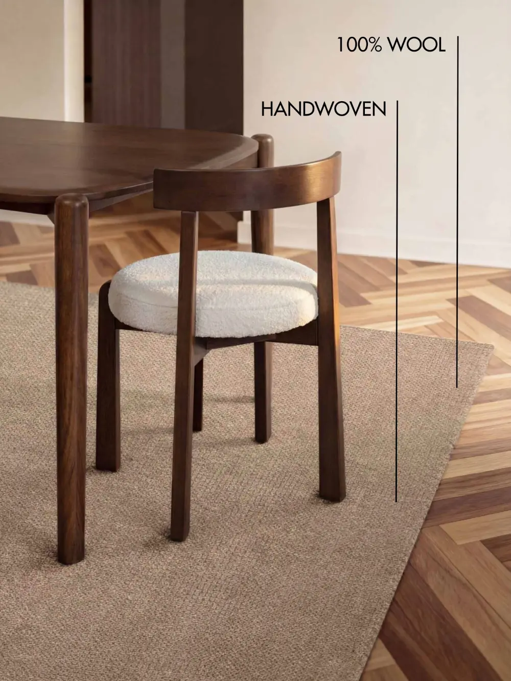 Ted Baker Greenwich Wool Rug Beige 106362 - Image 8