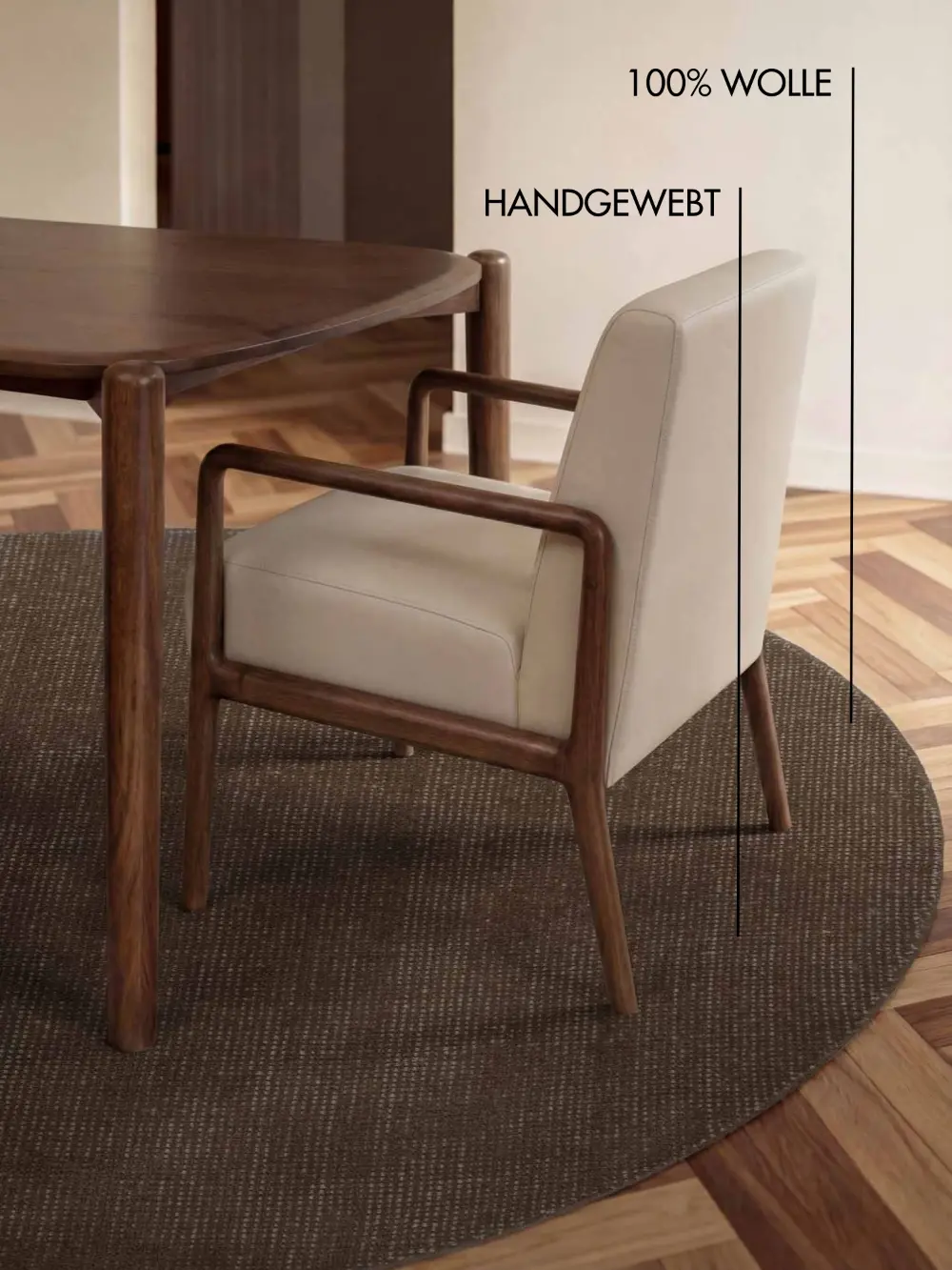 Ted Baker Greenwich Wool Rug Brown 106363 - Image 8