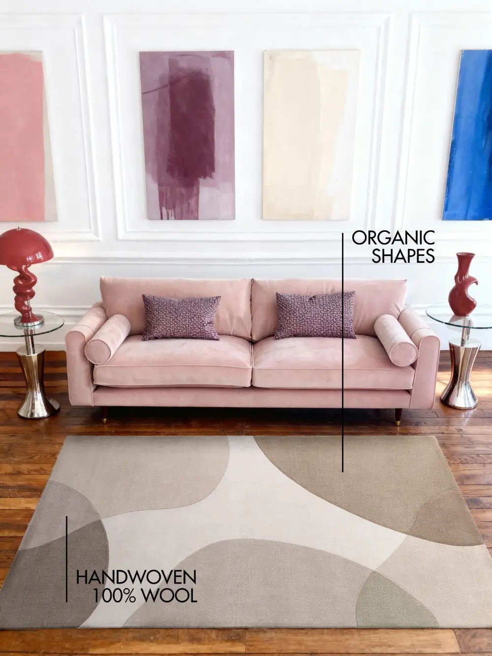 Ted Baker Hackney wool Rug Clarissa Beige Grey 106355 - Image 4