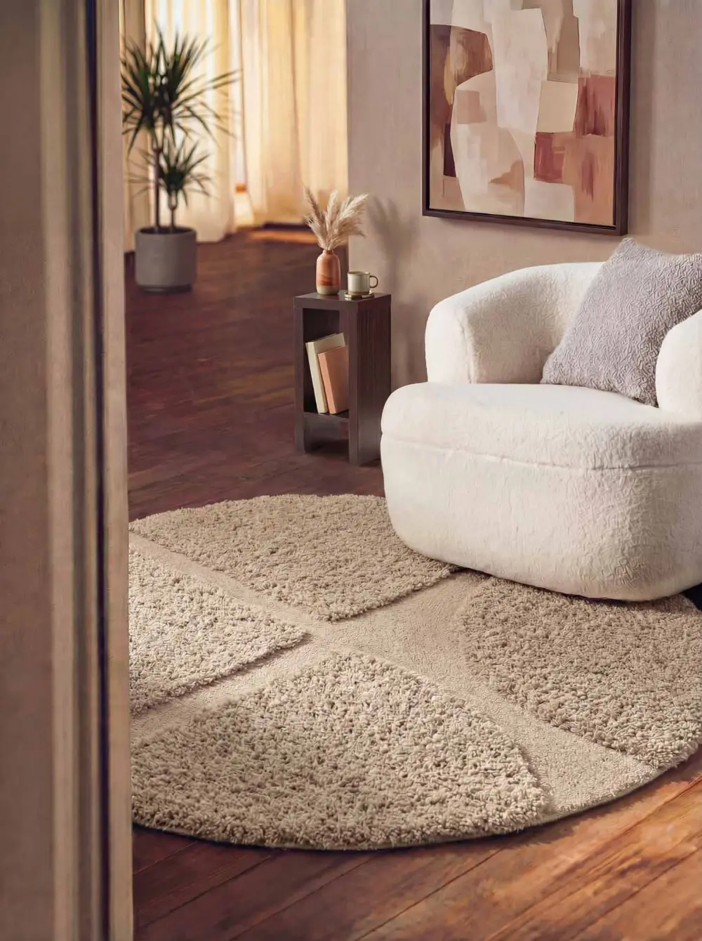 Ted Baker Lambeth High Pile Rug Jasper Beige 106370 - Image 3