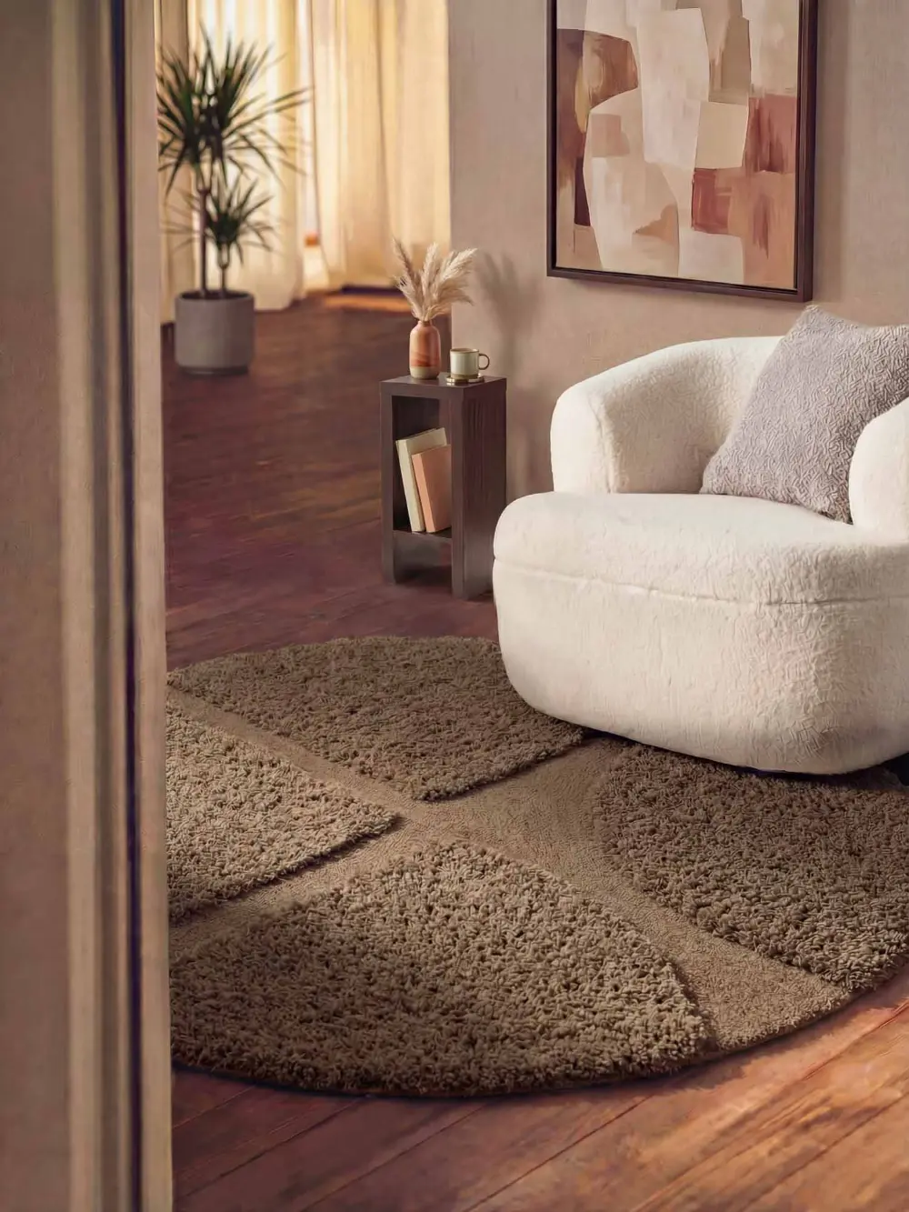 Ted Baker Lambeth High Pile Rug Jasper Brown 106369 - Image 10