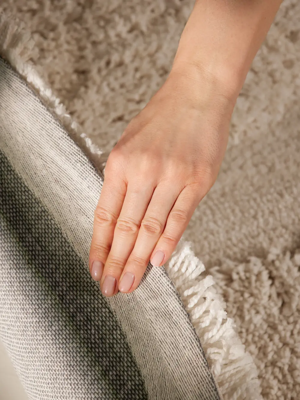 Ted Baker Lambeth High Pile Rug Jasper Cream 106371 - Image 6
