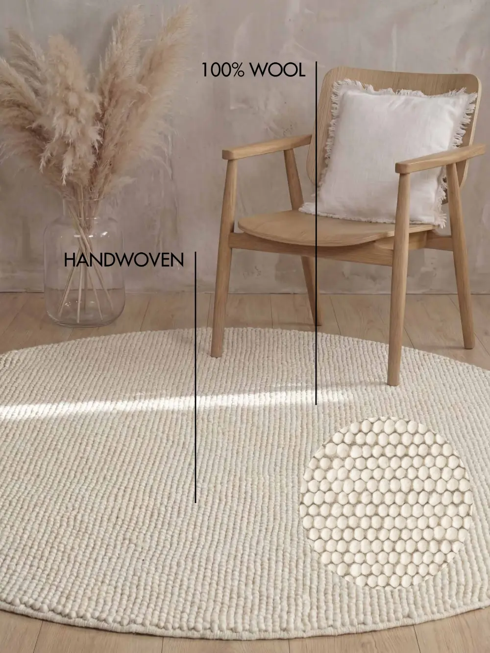 Ted Baker Richmond Woolen Rug Diana Natural White 106365 - Image 4