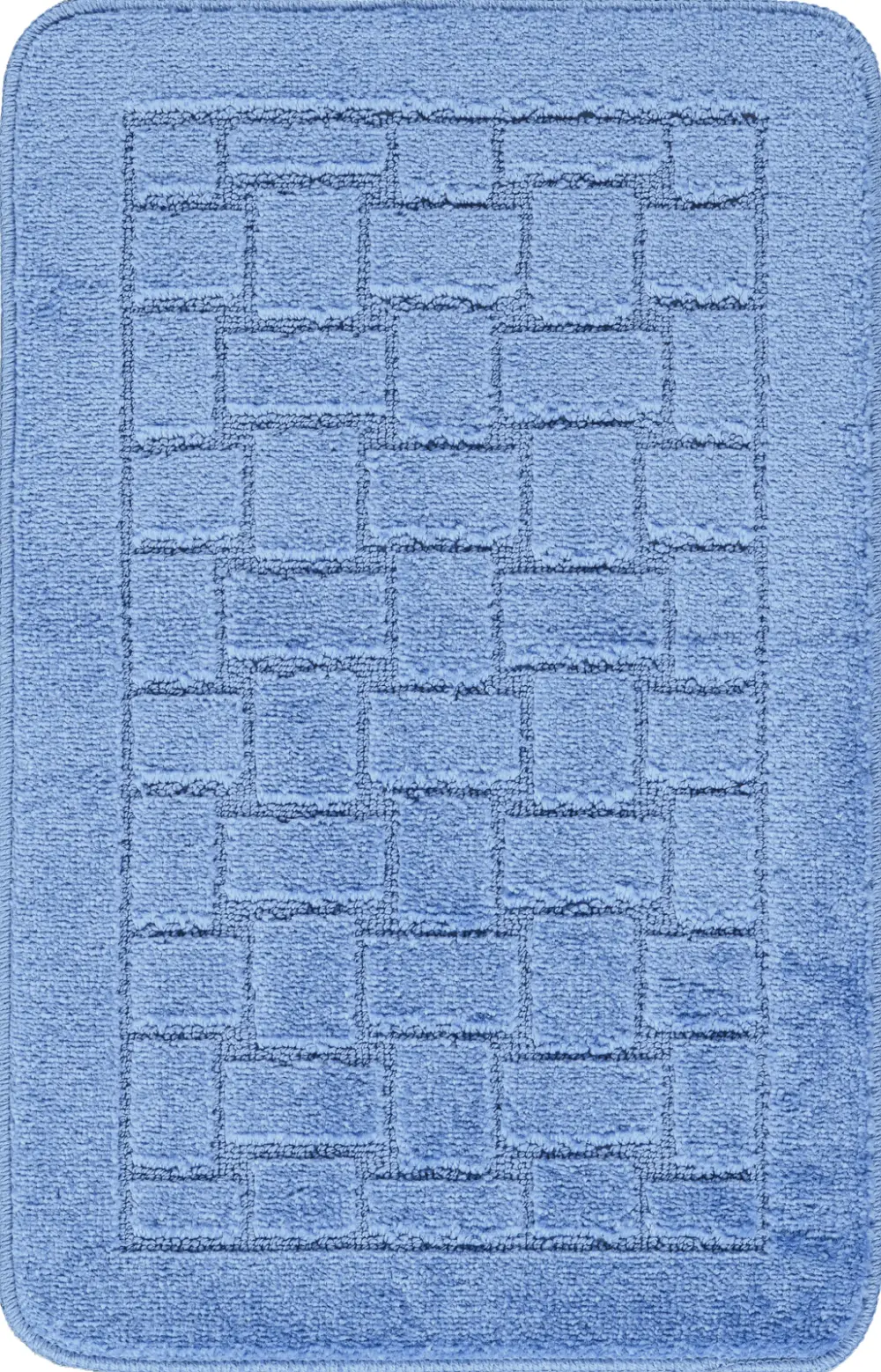 Tegan 2-Piece Machine Washable Non-Slip Blue Bathroom Rug Set - Image 8