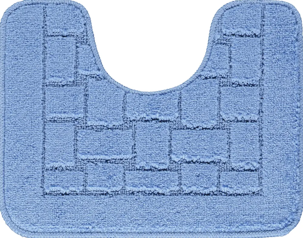 Tegan 2-Piece Machine Washable Non-Slip Blue Bathroom Rug Set - Image 9