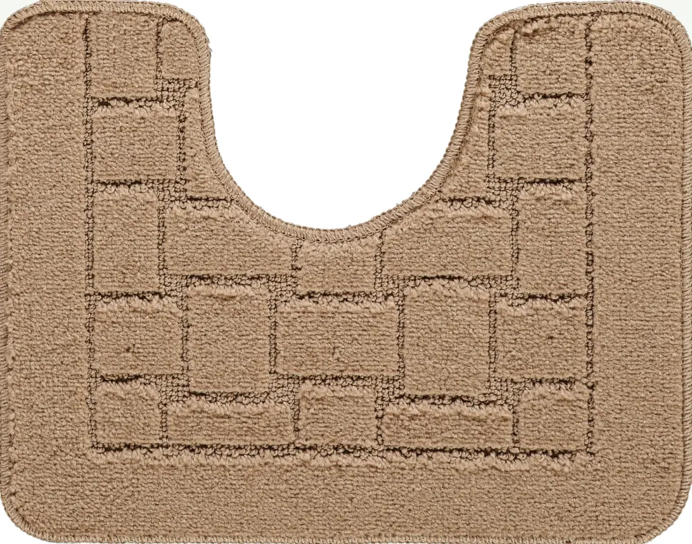 Tegan 2-Piece Machine Washable Non-Slip Brown Bathroom Rug Set - Image 9