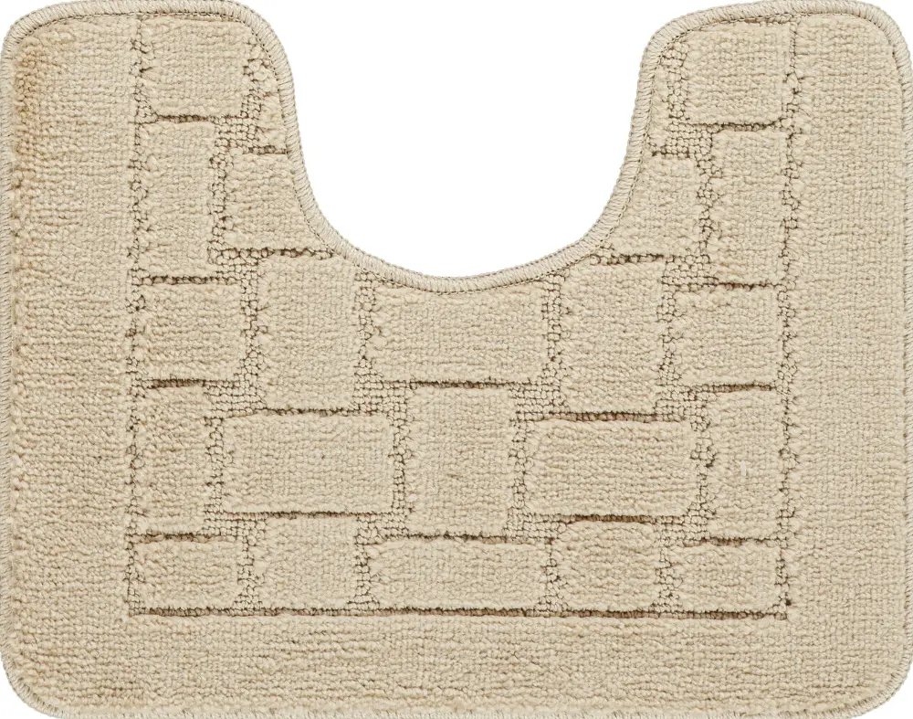 Tegan 2-Piece Machine Washable Non-Slip Light Beige Bathroom Rug Set - Image 8