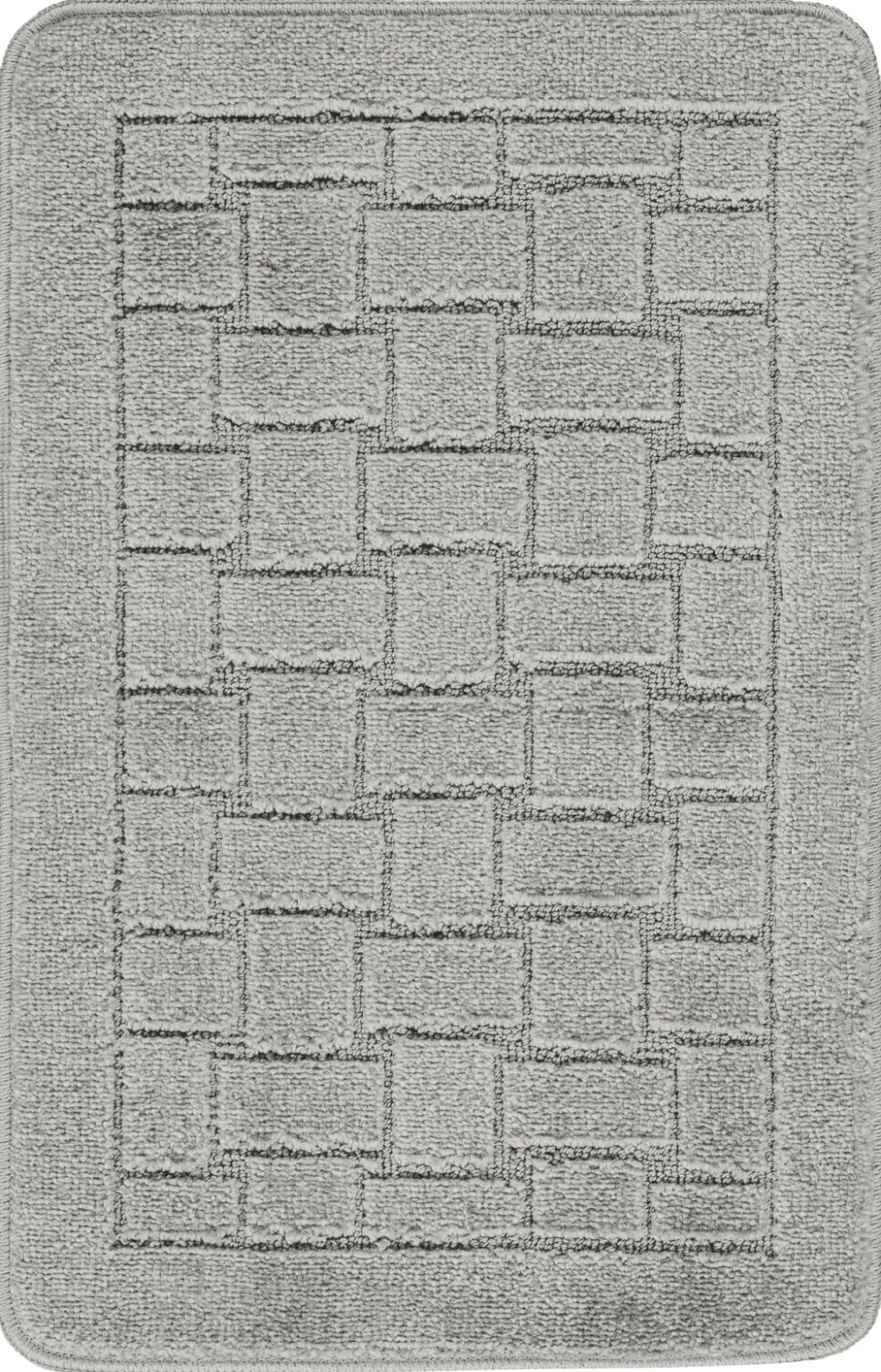 Tegan 2-Piece Machine Washable Non-Slip Light Grey Bathroom Rug Set - Image 9