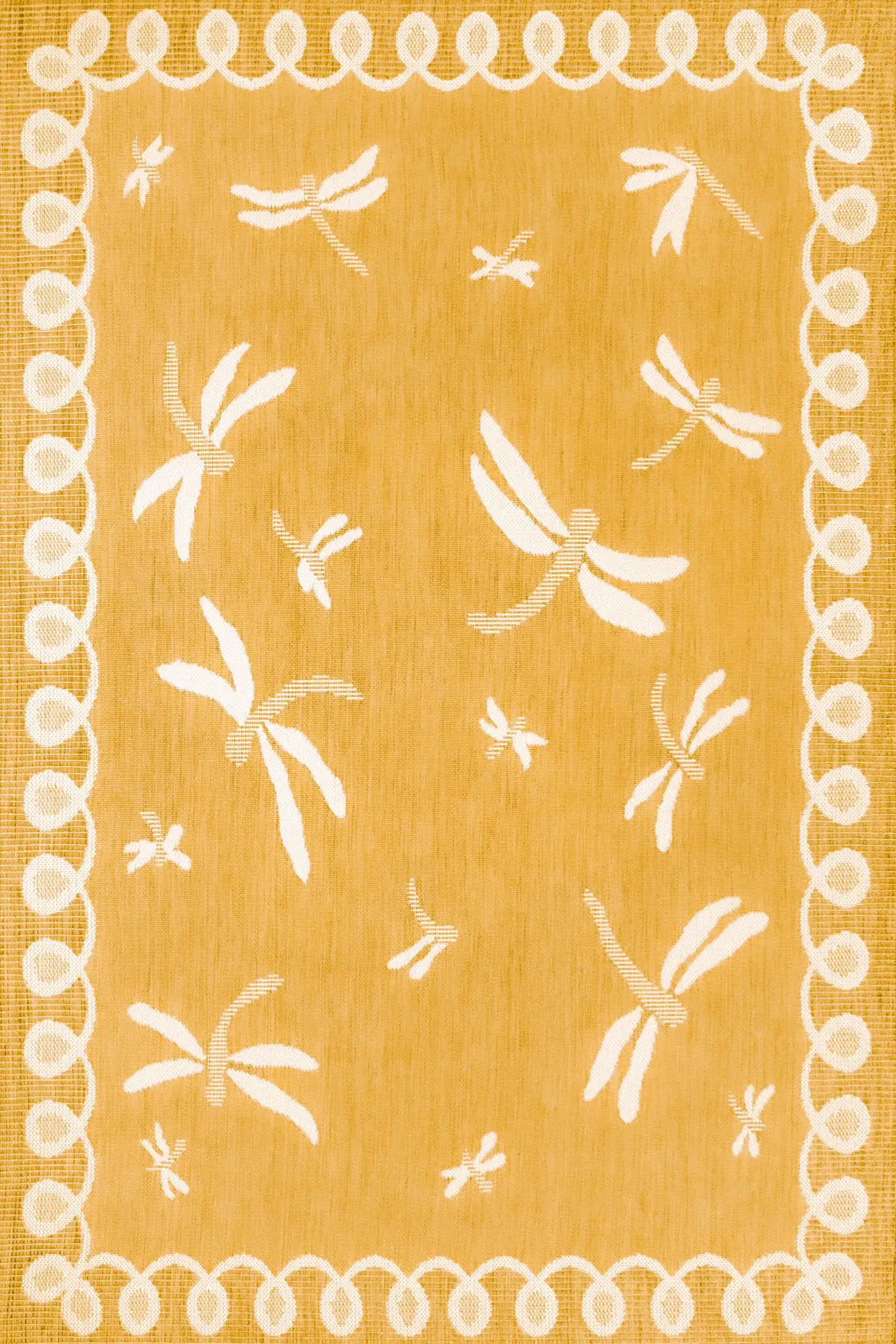 Terrace Outdoor Dragonfly Gold Rug - Image 2
