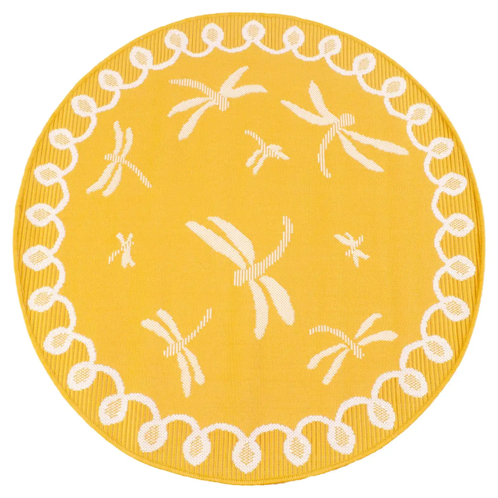 Terrace Outdoor Dragonfly Gold Rug - Image 5