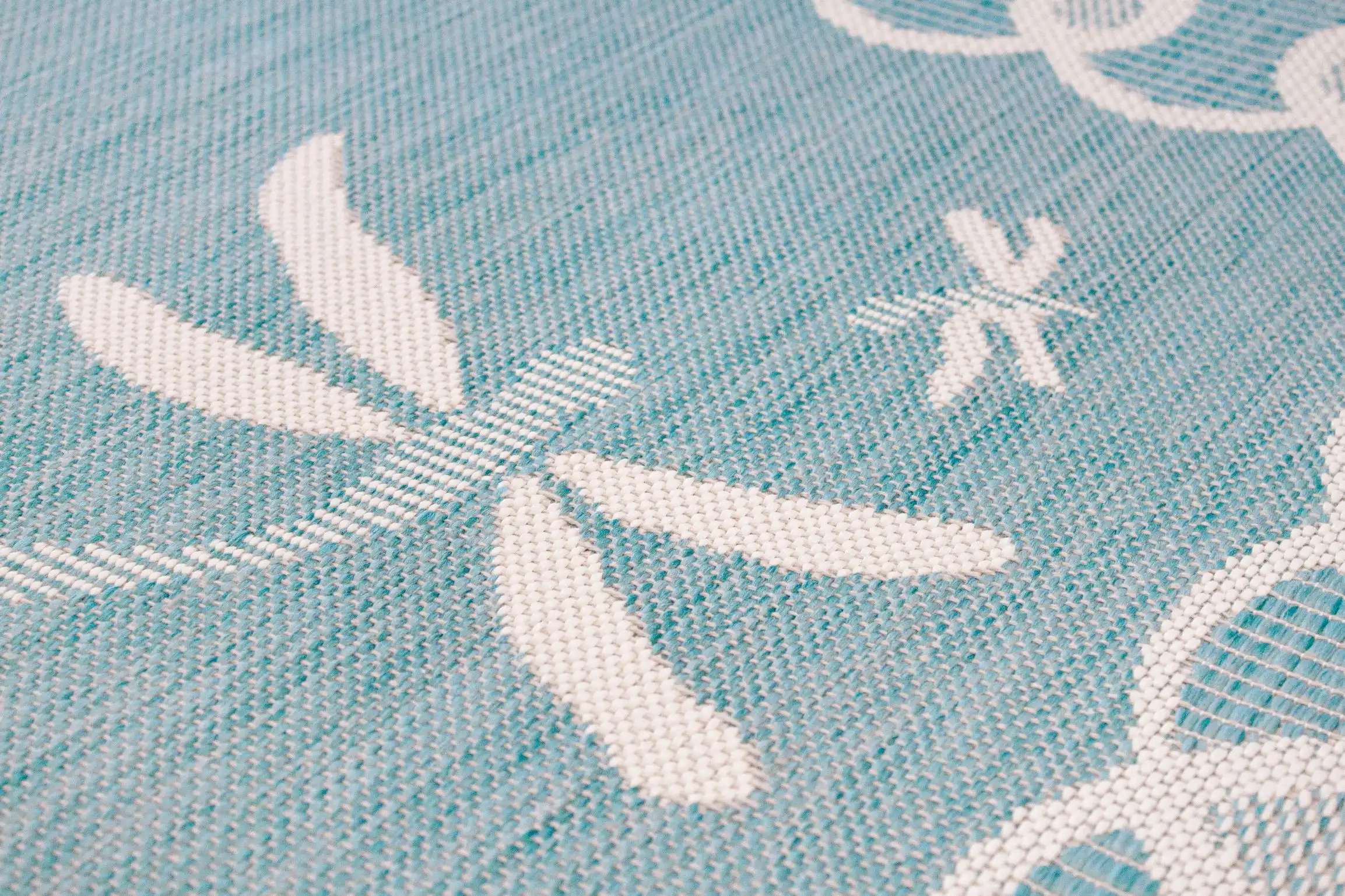 Terrace Outdoor Dragonfly Teal Rug - Image 3