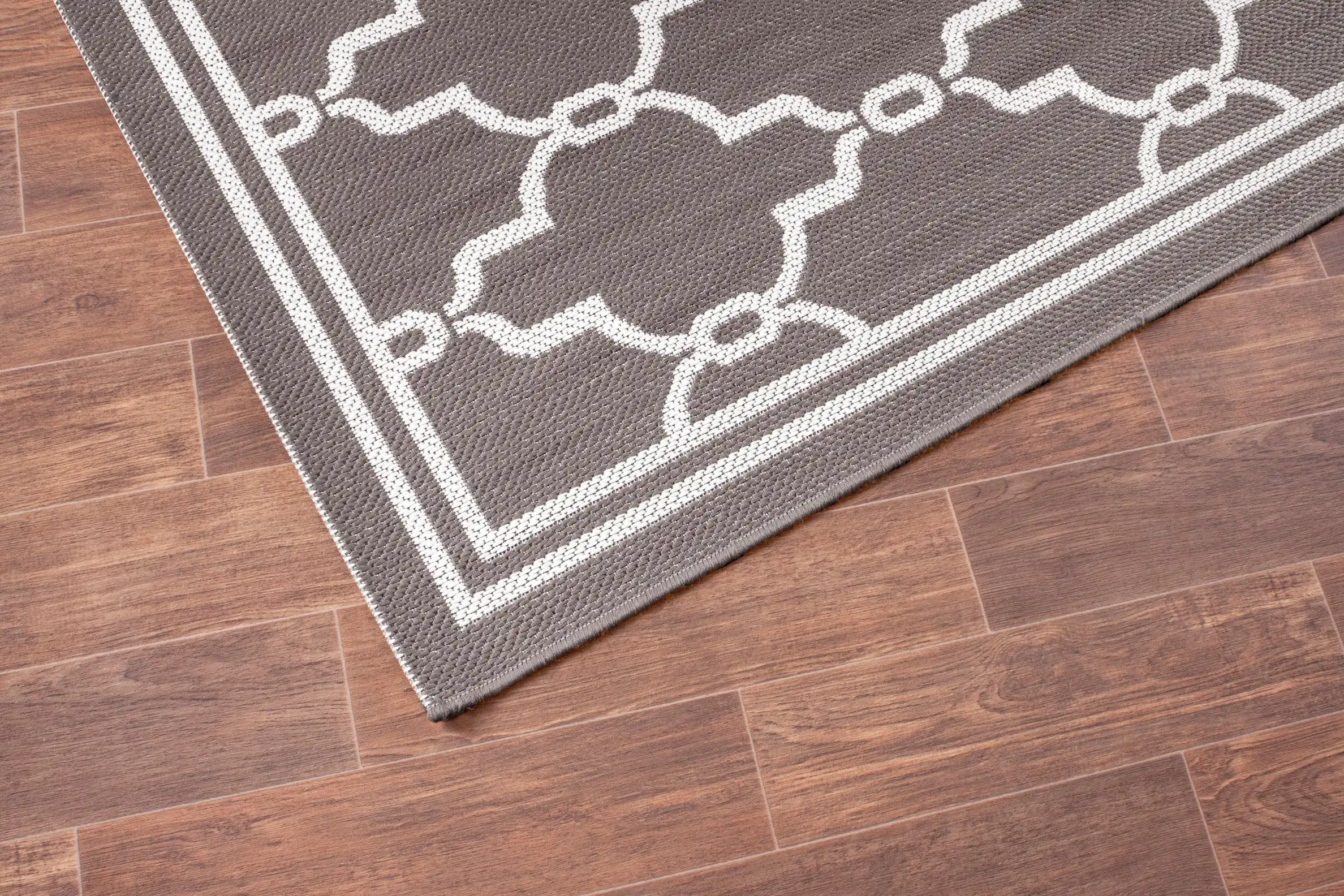 Terrace Outdoor Spanish Tile Grey Rug - Image 4