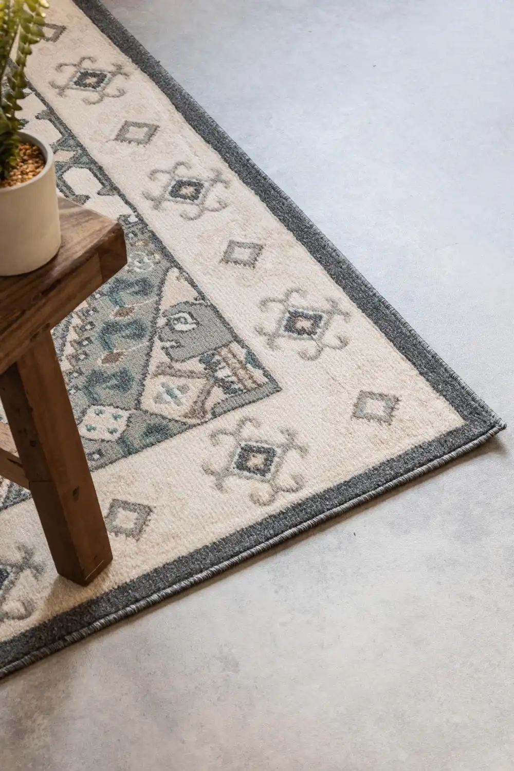 Terrain 106004 Cream Grey Rug - Image 2