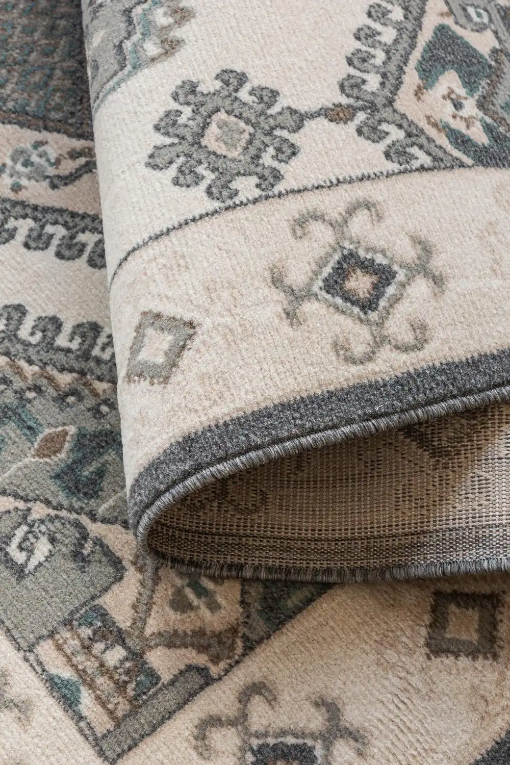 Terrain 106004 Cream Grey Rug - Image 4