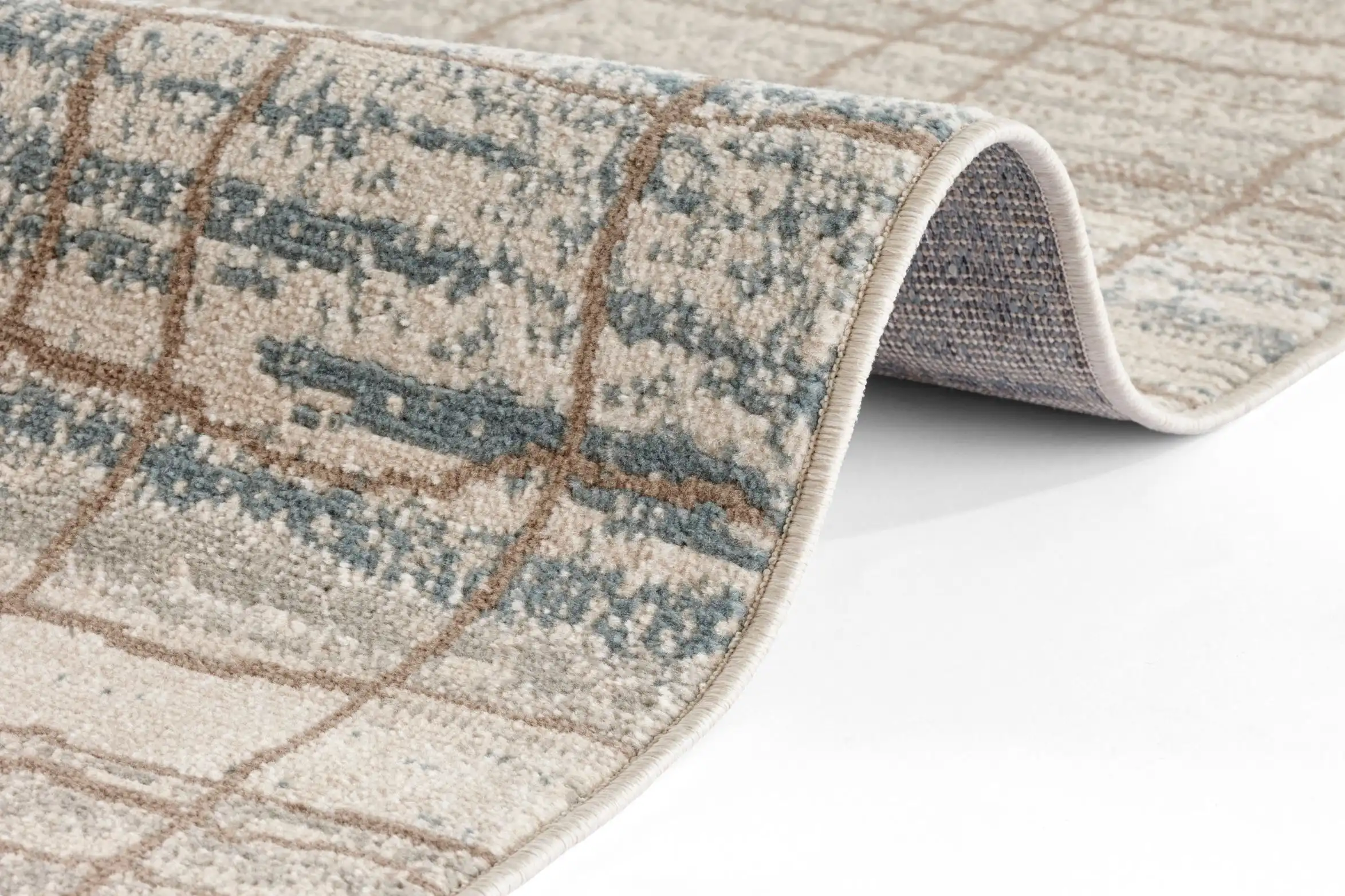Terrain 105601 Jord Cream Blue Rug - Image 4