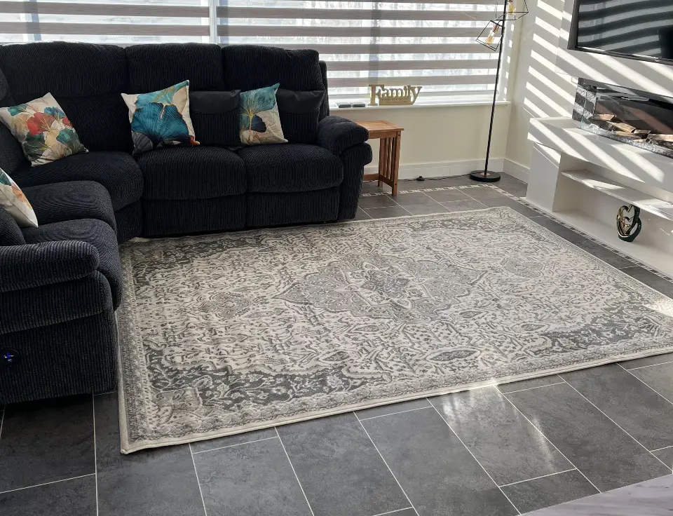 Terrain 105605 Orken Cream Grey Rug - Image 2