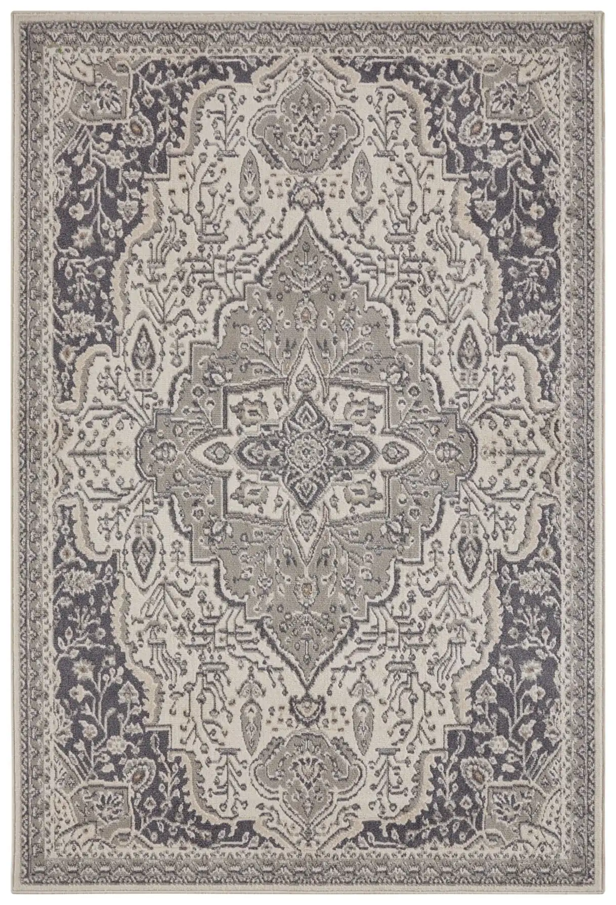 Terrain 105605 Orken Cream Grey Rug - Image 3