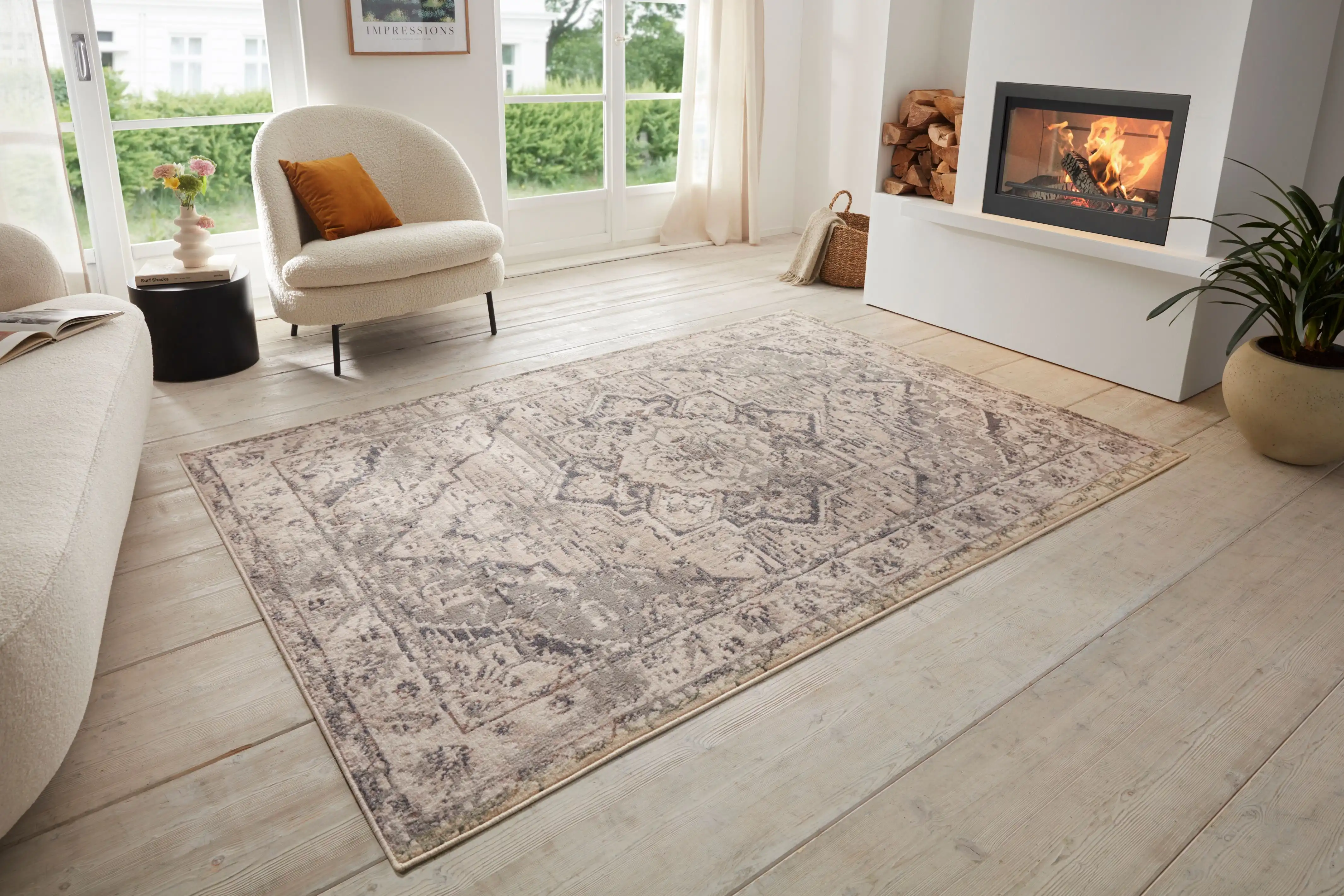 Terrain 105596 Sand Cream Grey Rug