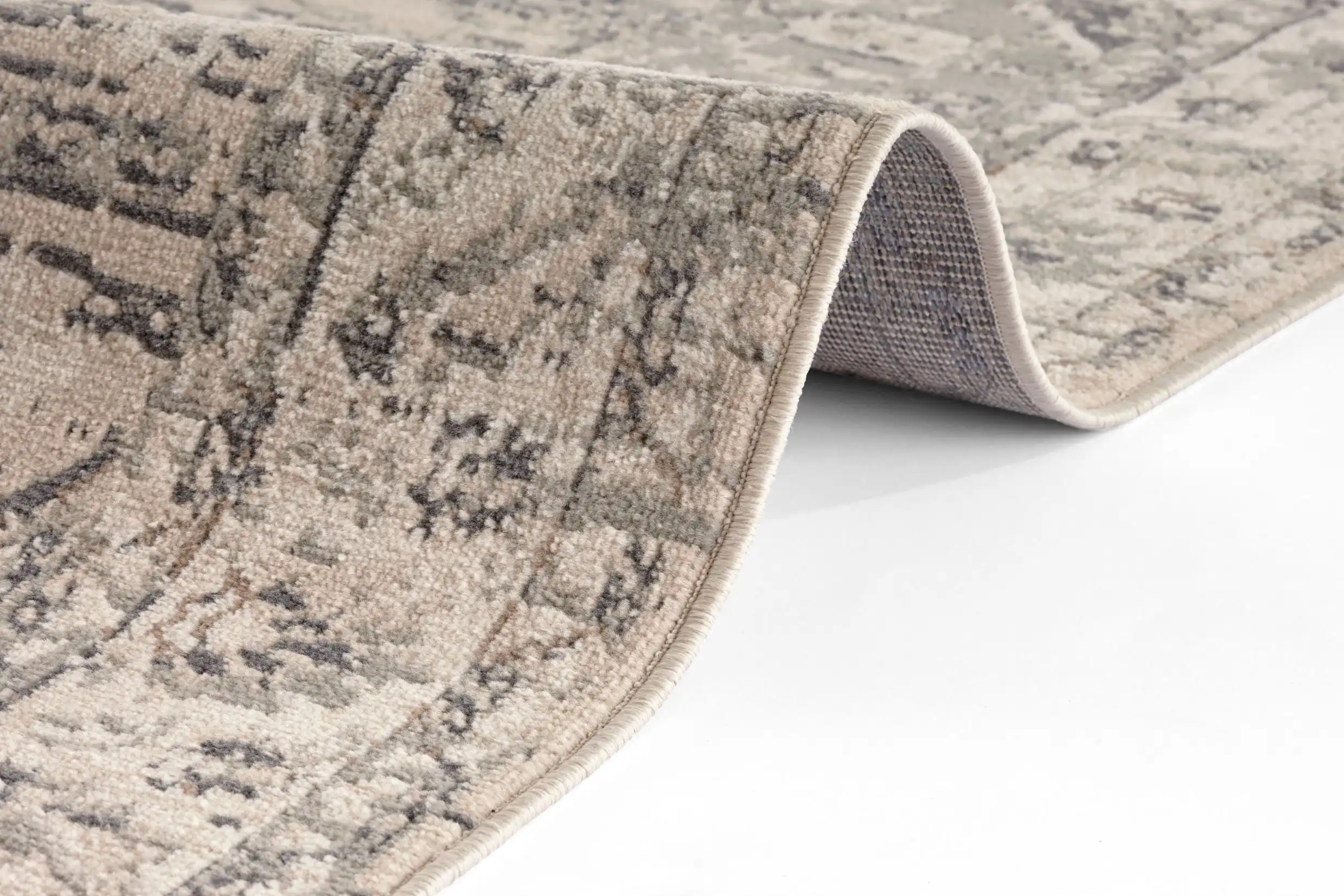 Terrain 105596 Sand Cream Grey Rug - Image 4