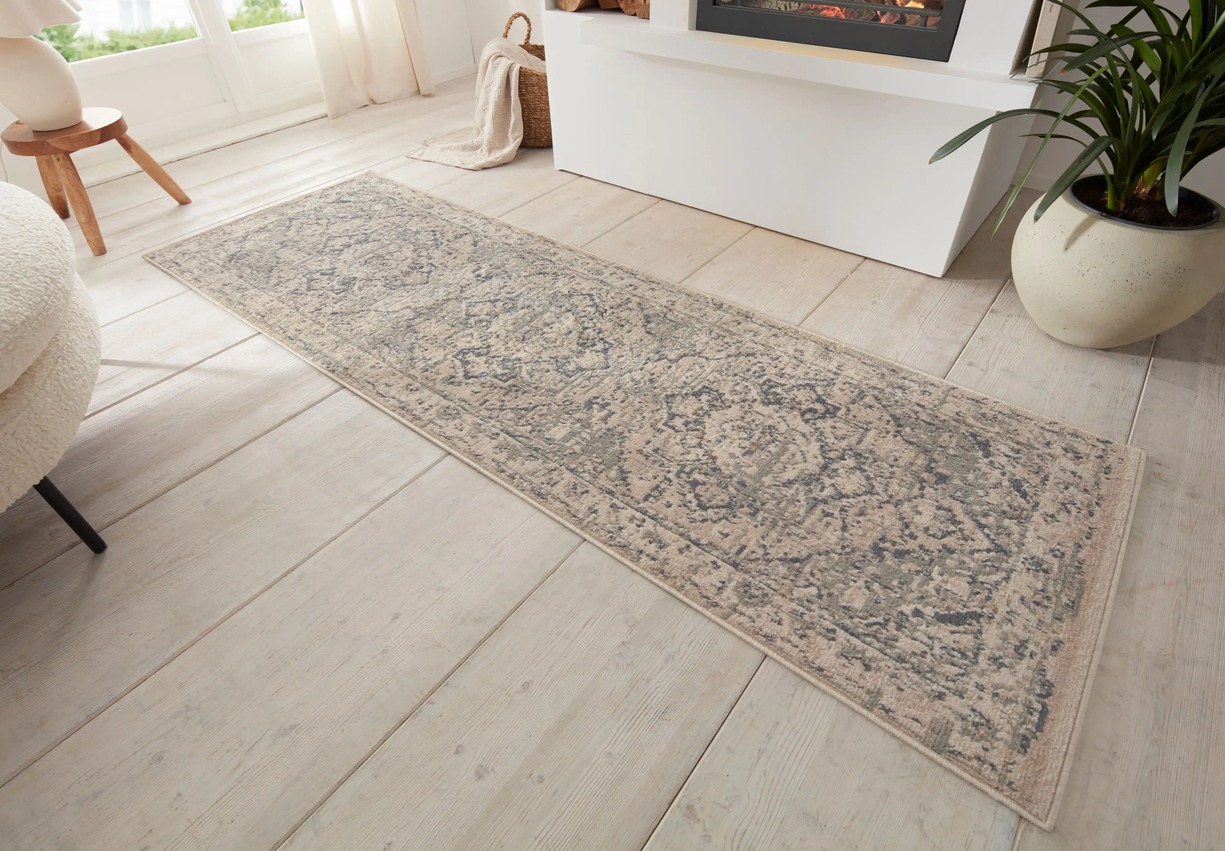 Terrain 105596 Sand Cream Grey Rug - Image 5