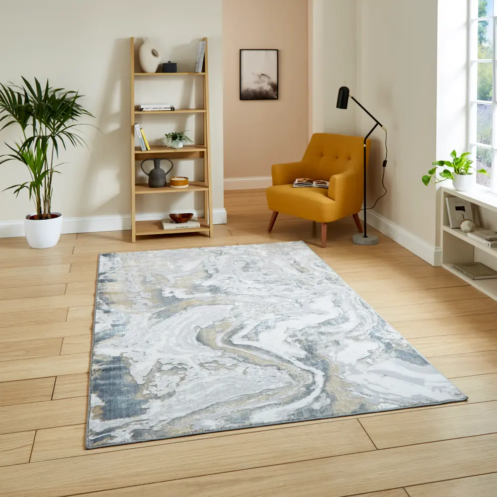 Tidal TL837 Silver/Beige Modern Abstract Rug