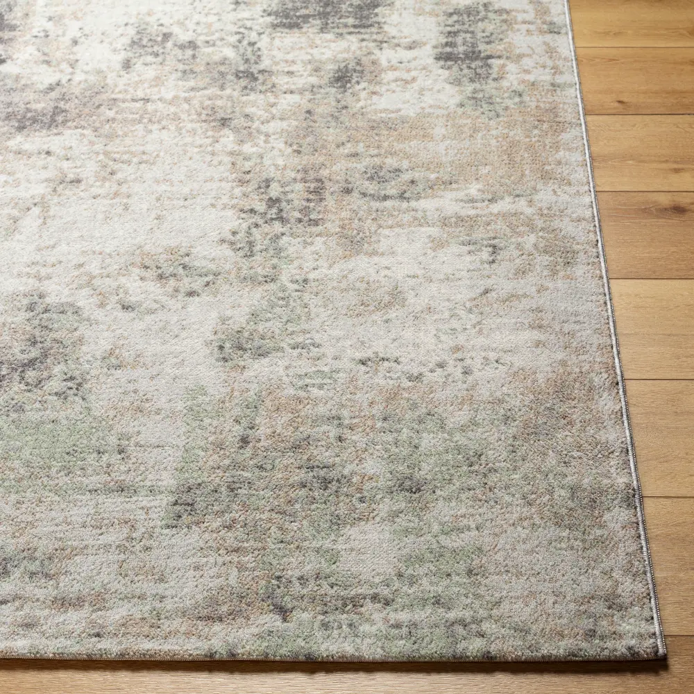 Topaz Abstract Modern Marble Light Brown/Charcoal Rug - Image 4