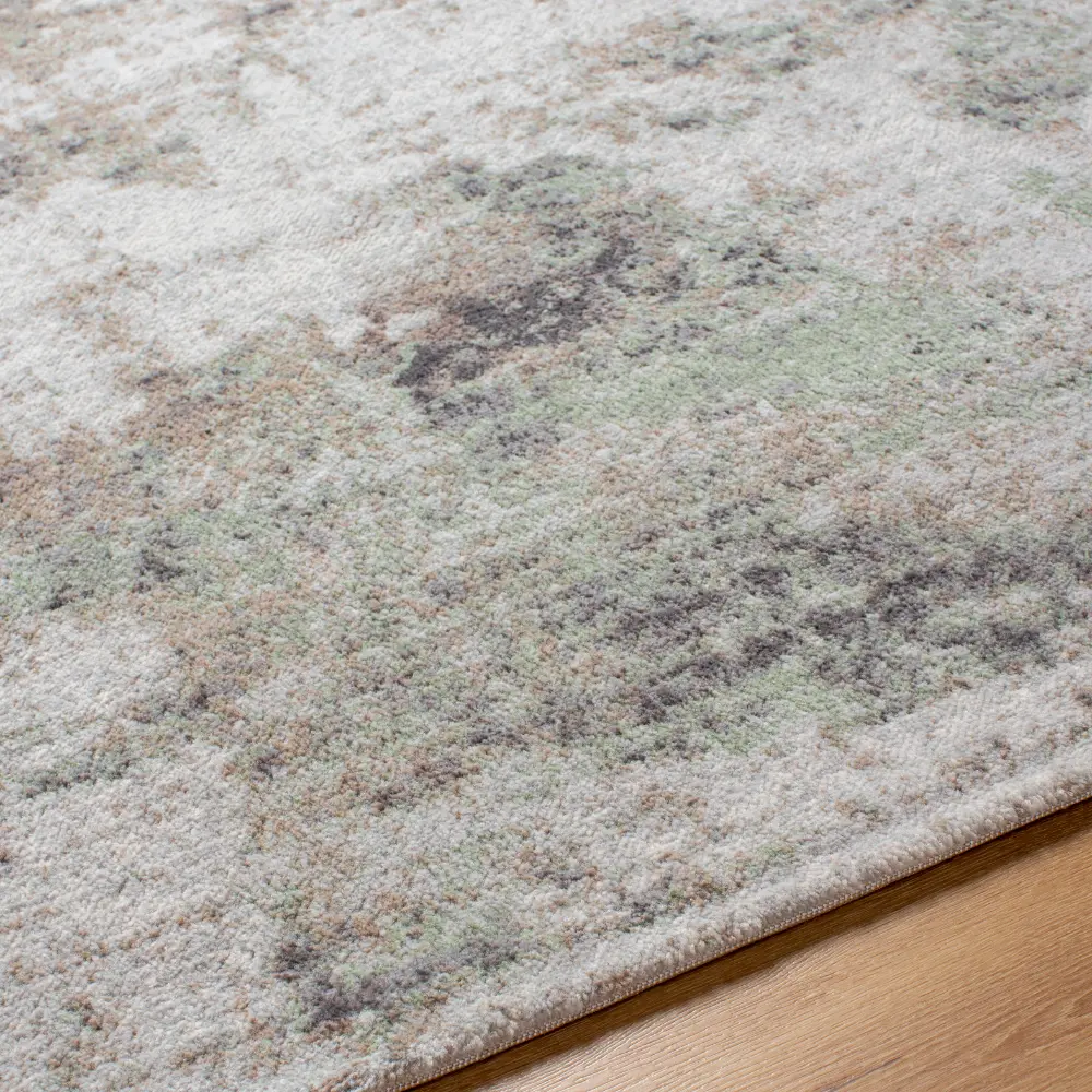 Topaz Abstract Modern Marble Light Brown/Charcoal Rug - Image 6