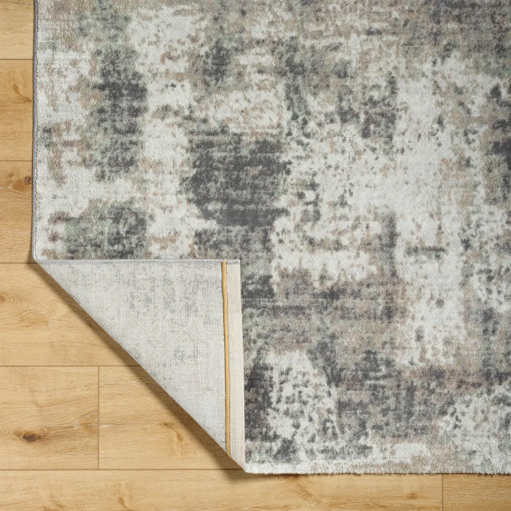 Topaz Abstract Modern Marble Light Brown/Charcoal Rug - Image 7