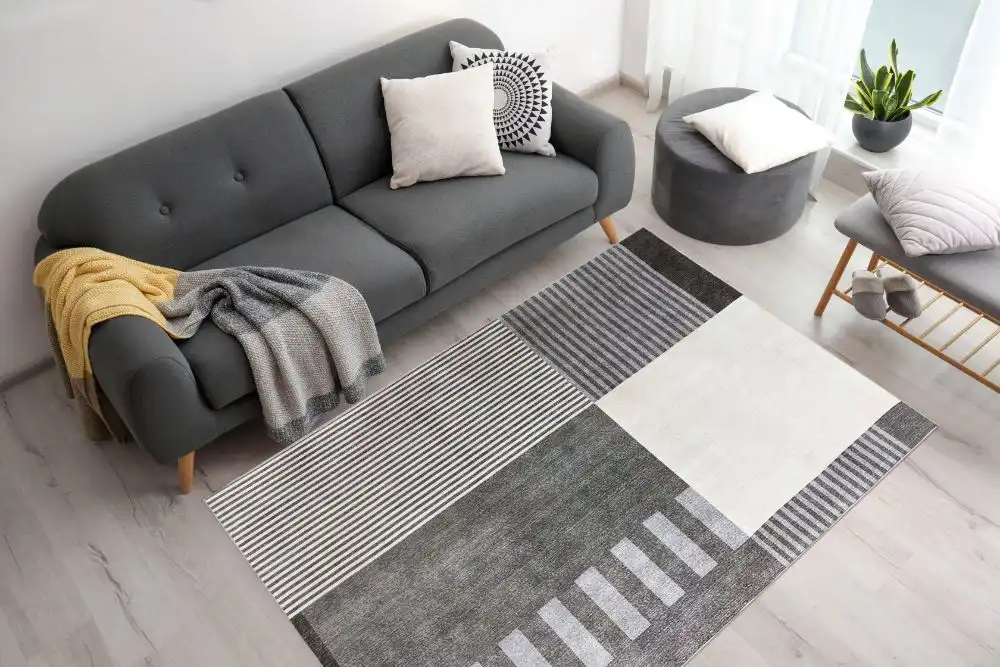 Tokyo Geo Blocks Grey Rug - Image 2