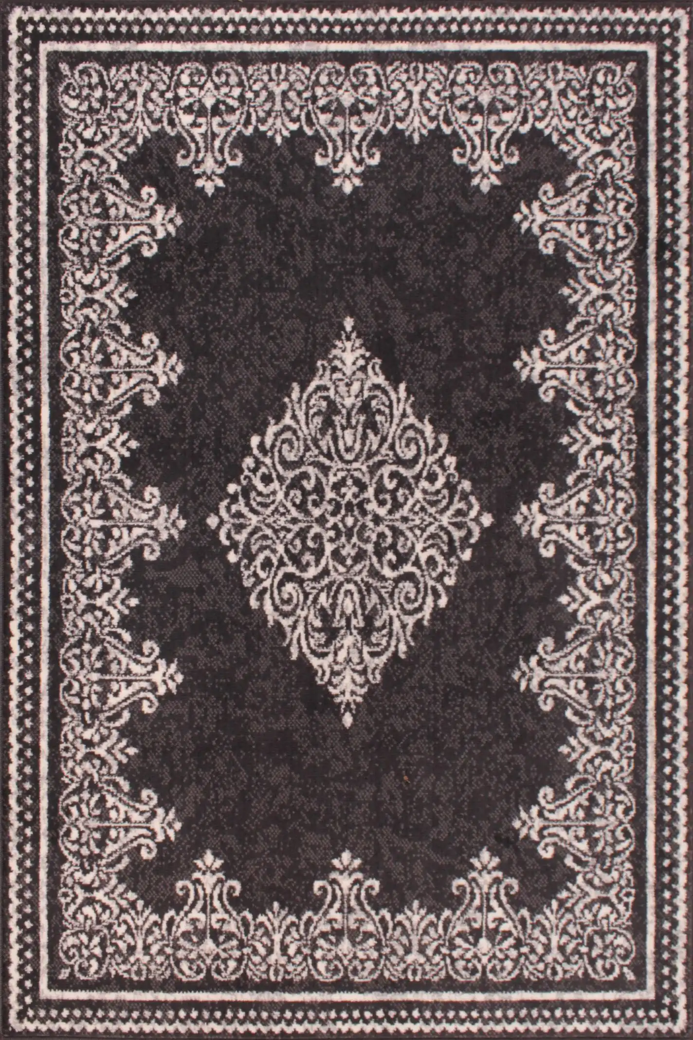 Traditional Poly Douglas Dark Grey Rug - Image 2