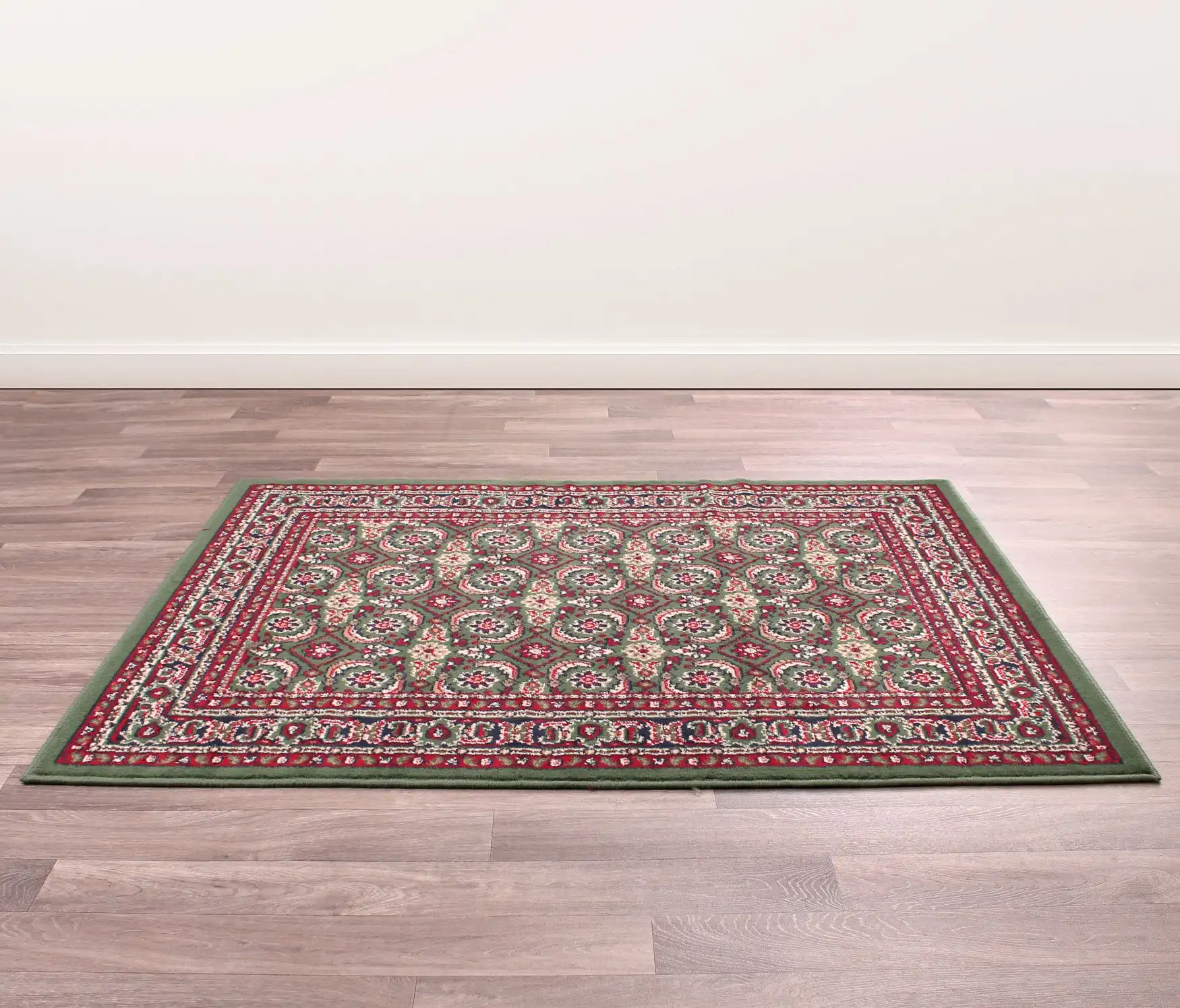 Traditional Poly Esta Green Rug
