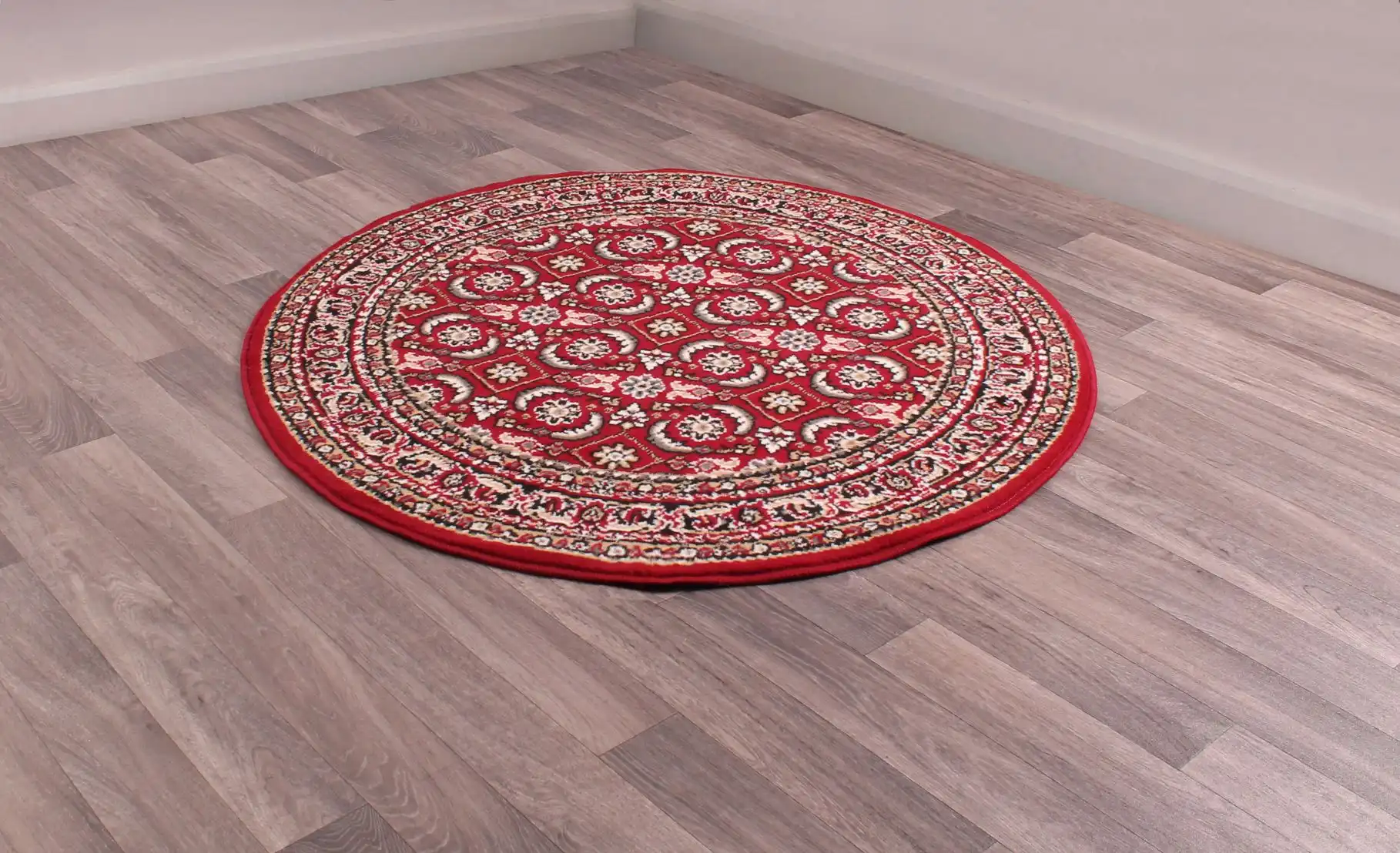 Traditional Poly Esta Red Rug - Image 5