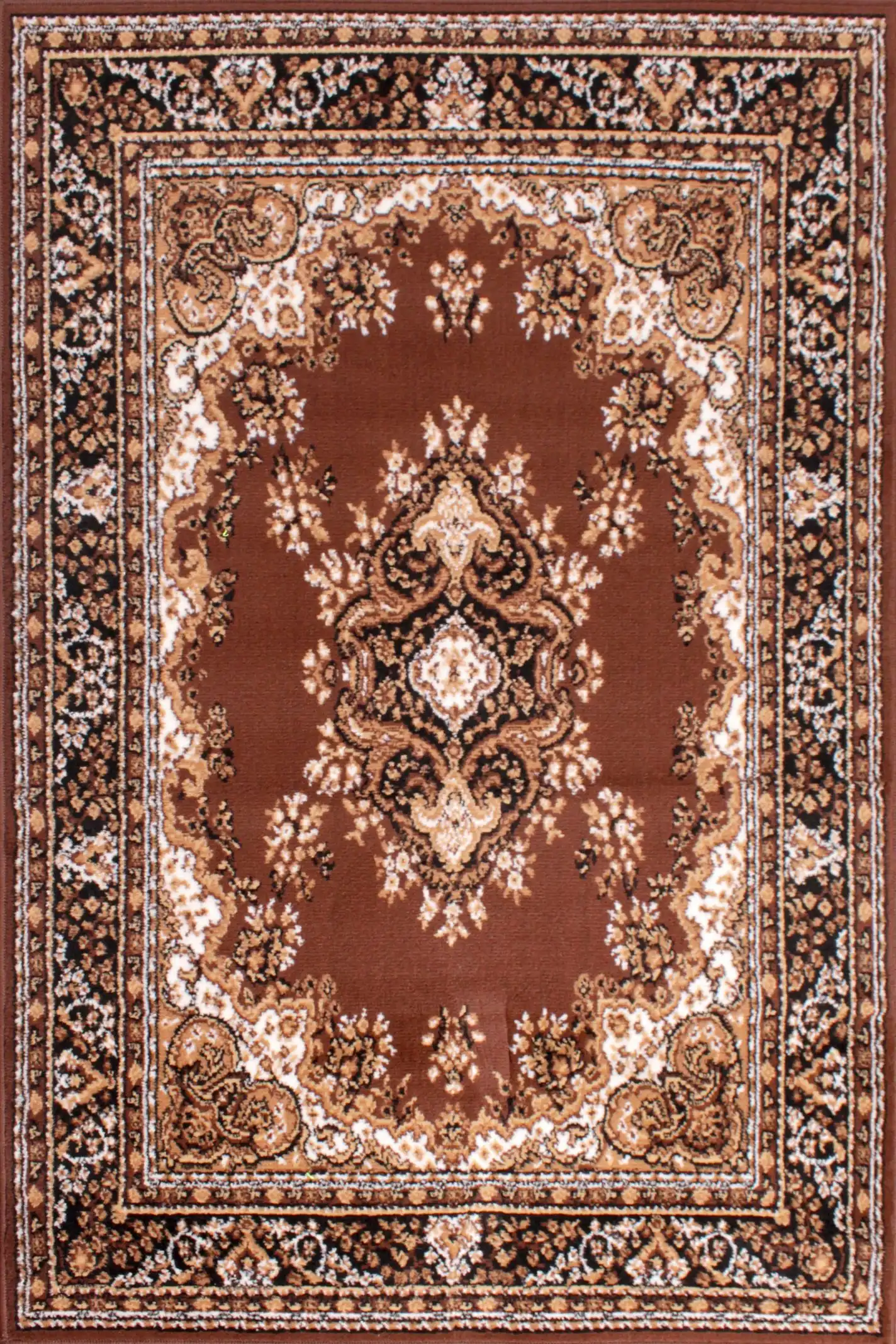 Traditional Poly Lancashire Chocolate Rug - Image 3