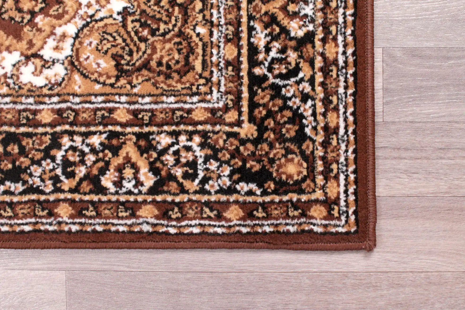 Traditional Poly Lancashire Chocolate Rug - Image 6