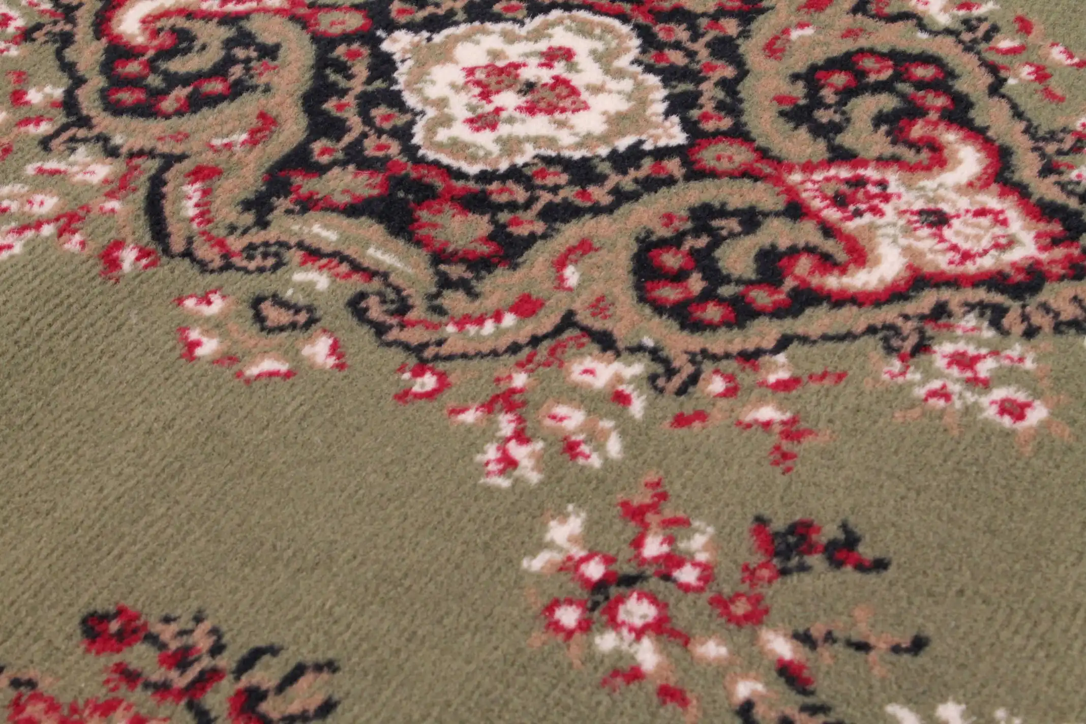 Traditional Poly Lancashire Green Rug - Image 4