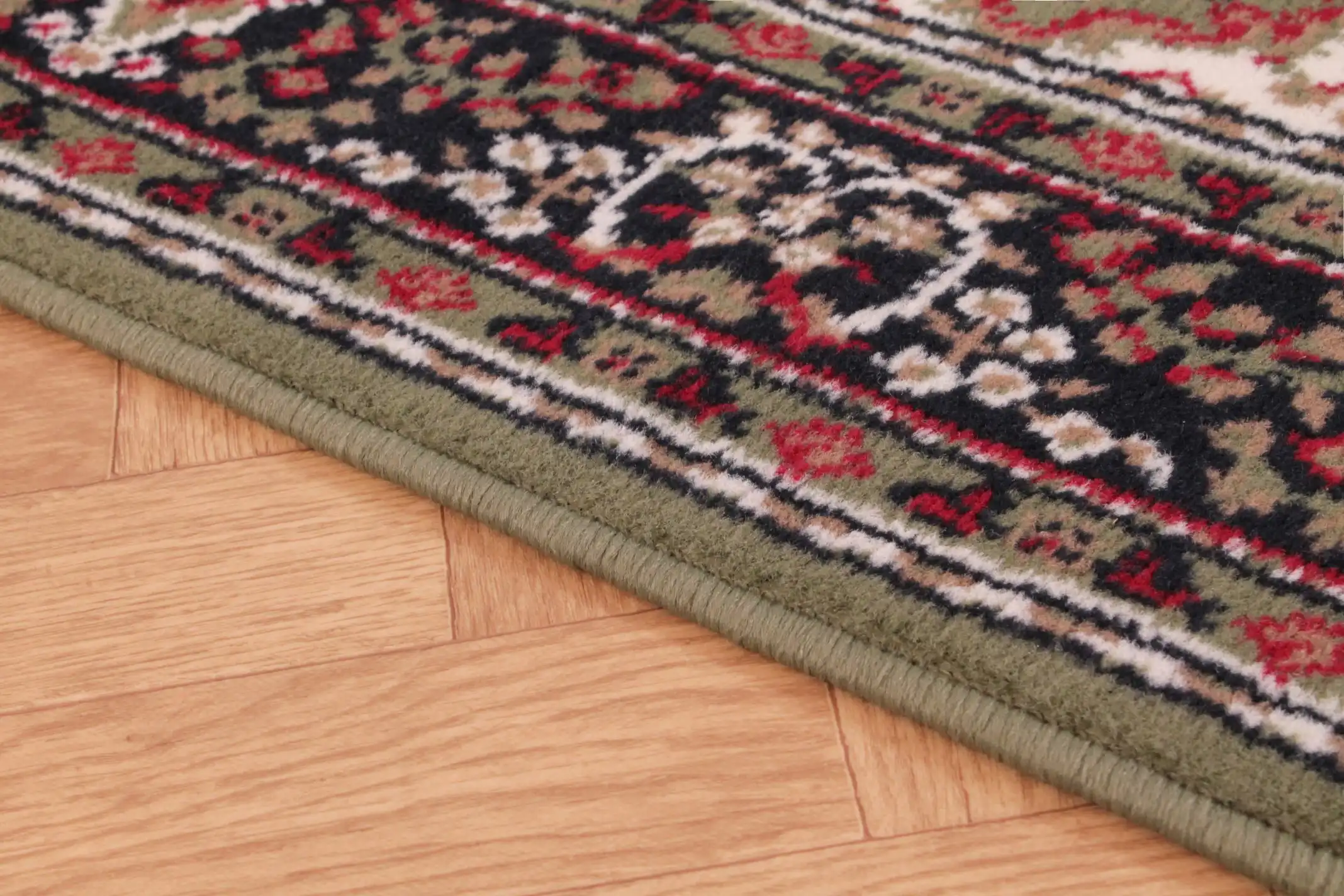 Traditional Poly Lancashire Green Rug - Image 6