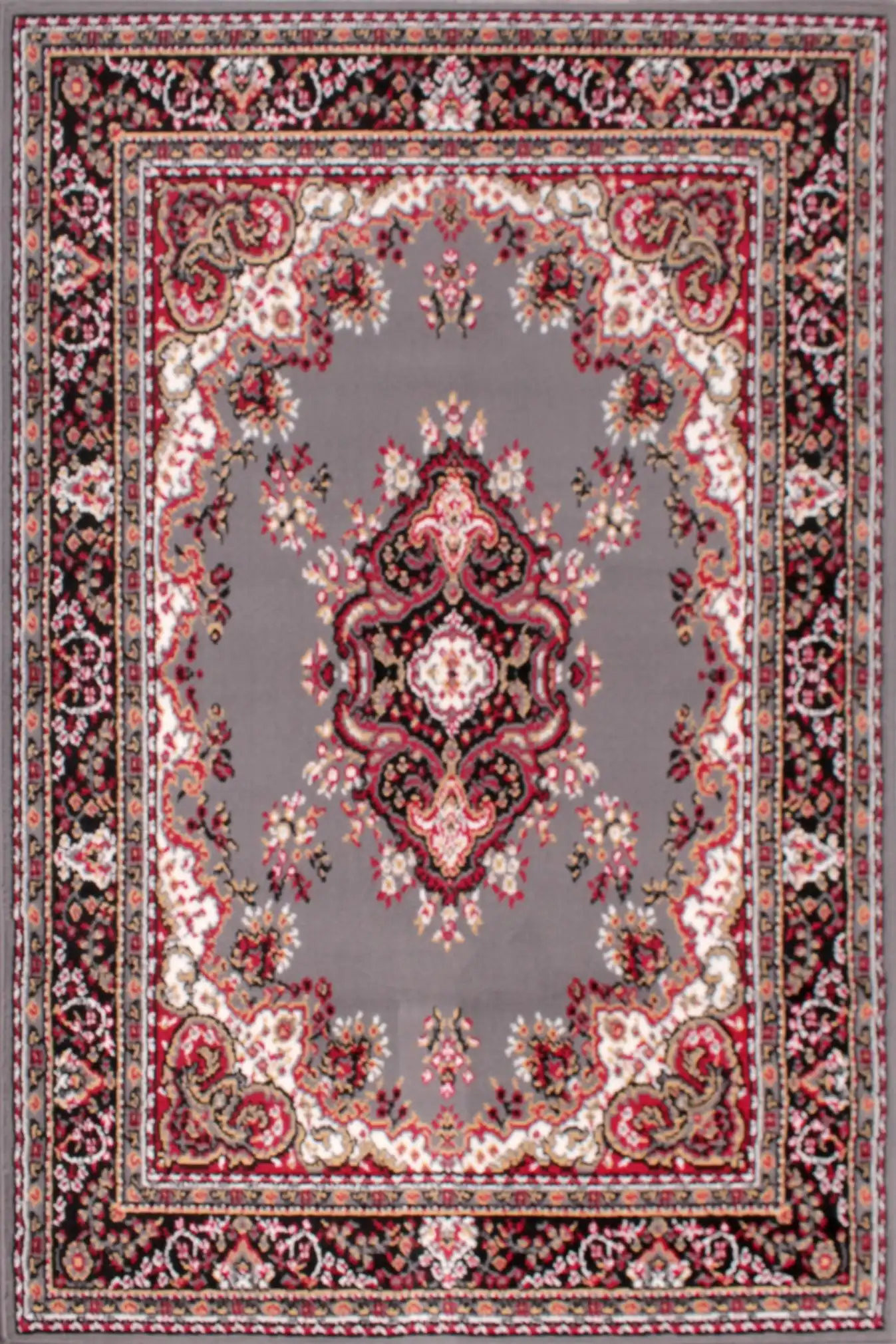 Traditional Poly Lancashire Grey Rug - Image 3