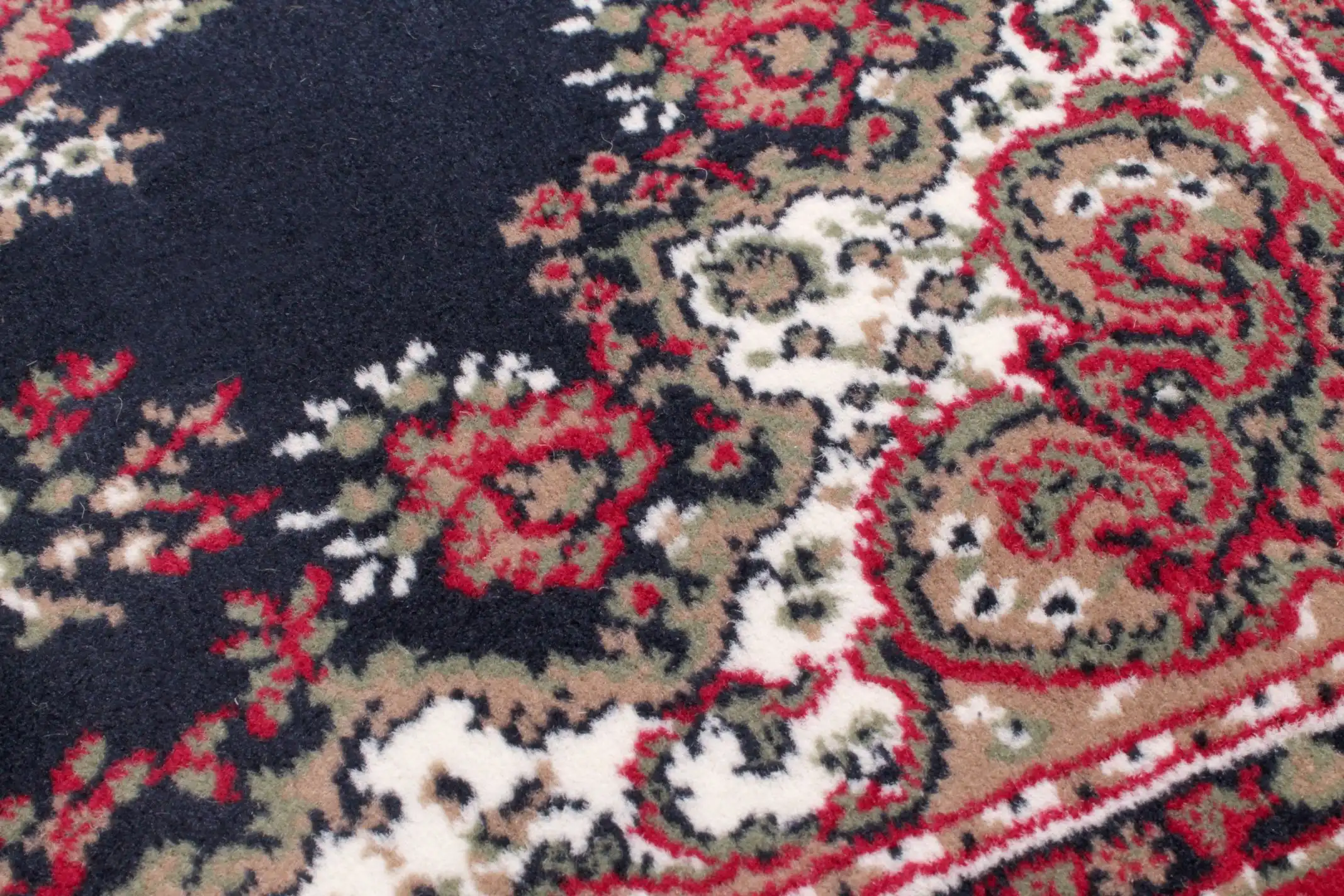 Traditional Poly Lancashire Navy Rug - Image 4