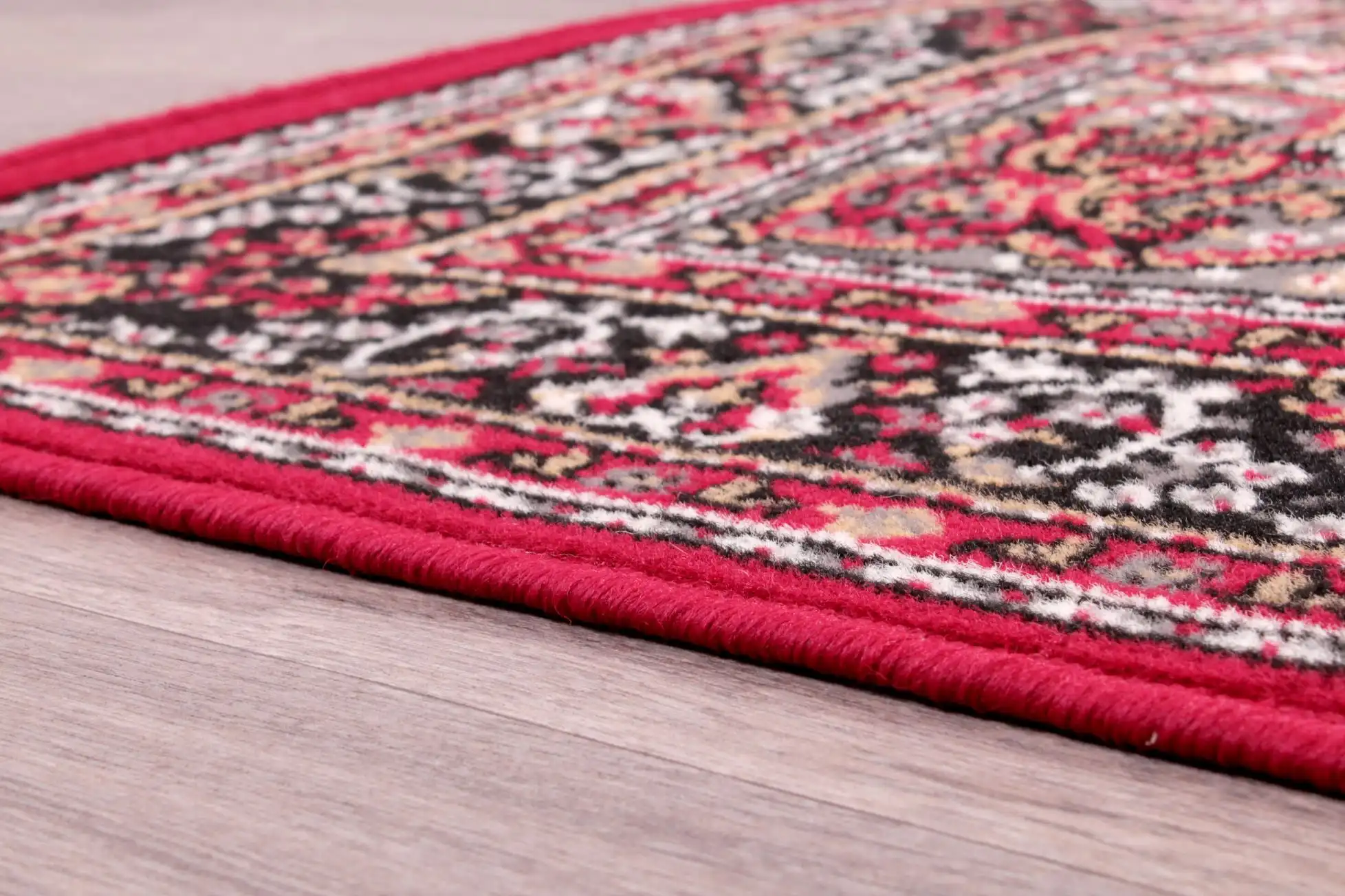 Traditional Poly Lancashire Red Rug - Image 5