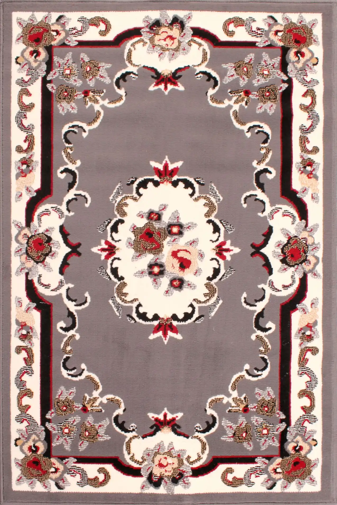 Traditional Poly Sandringham Grey Rug - Image 2