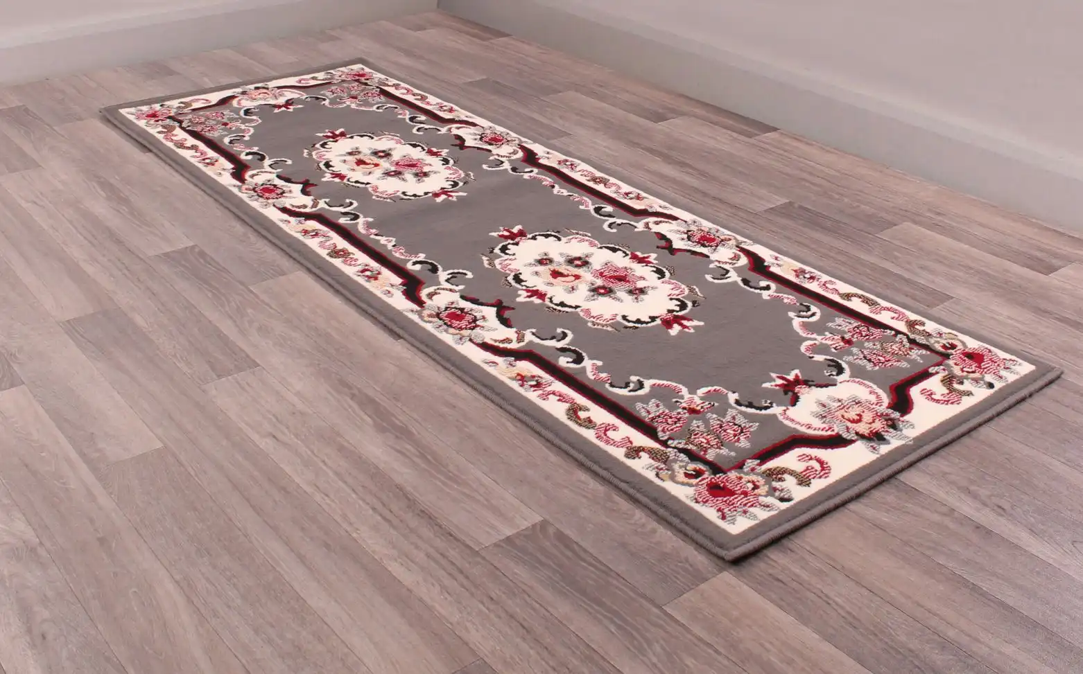 Traditional Poly Sandringham Grey Rug - Image 4