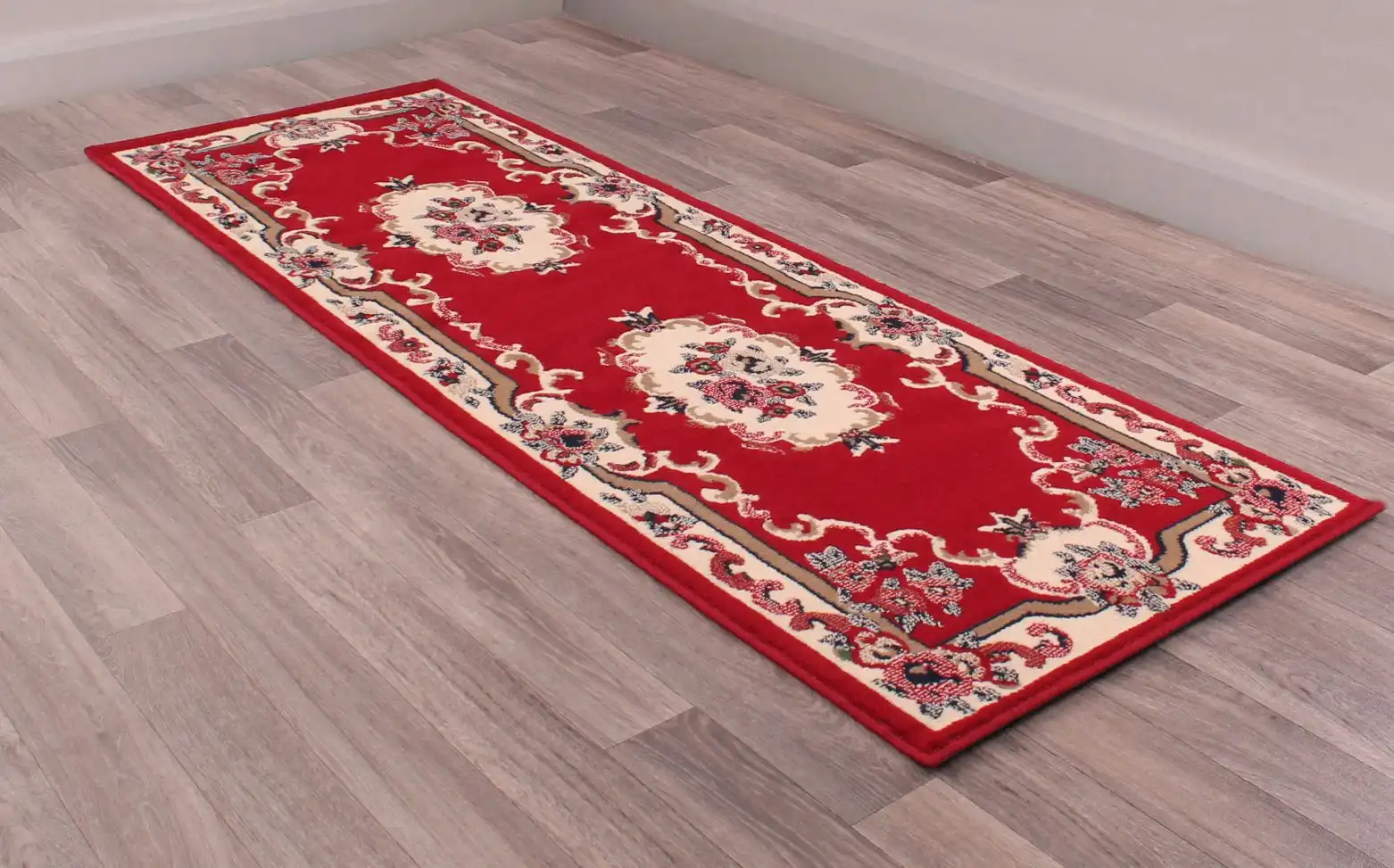 Traditional Poly Sandringham Red Rug - Image 4