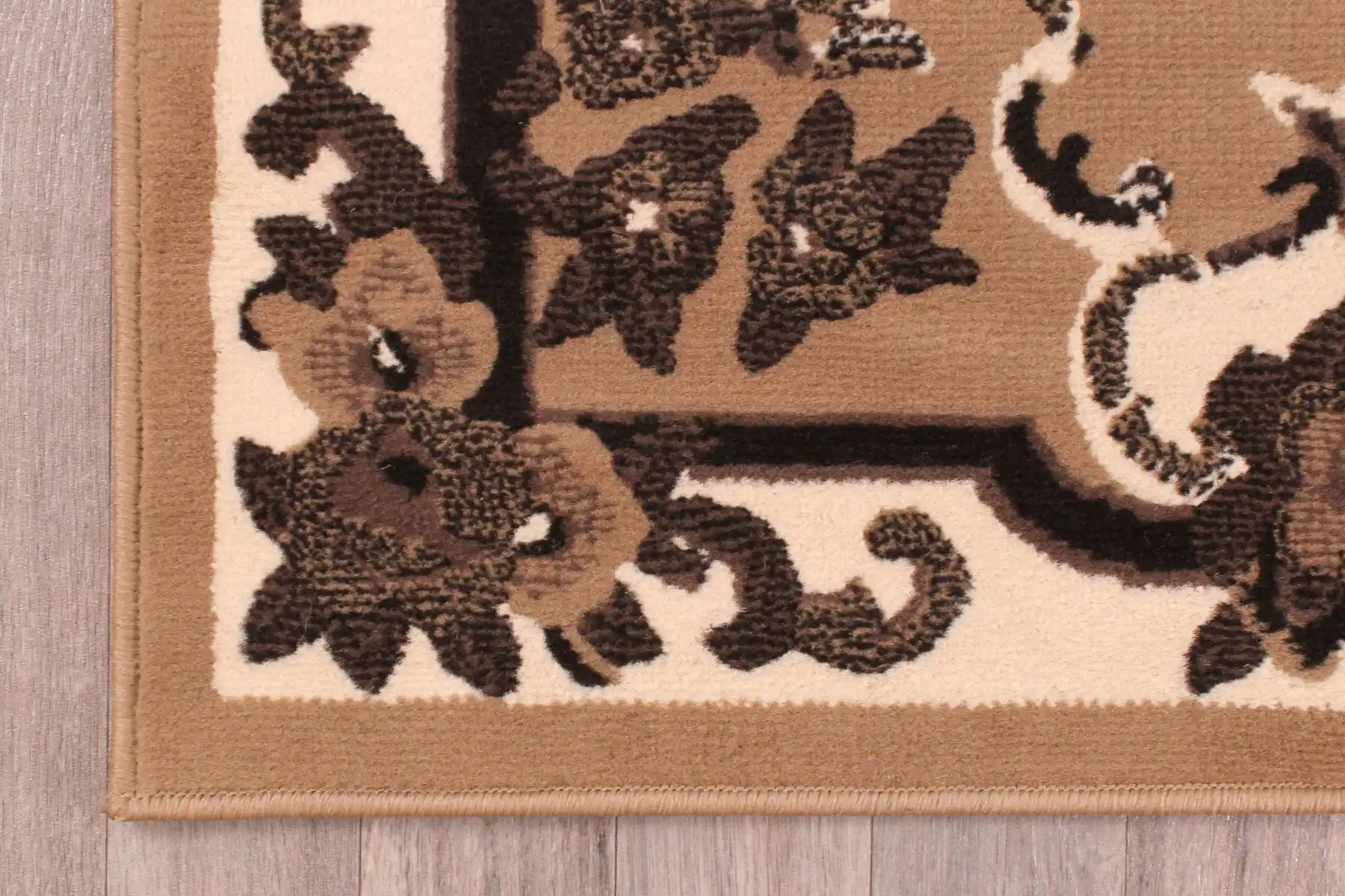 Traditional Poly Sandringham Taupe Rug - Image 4